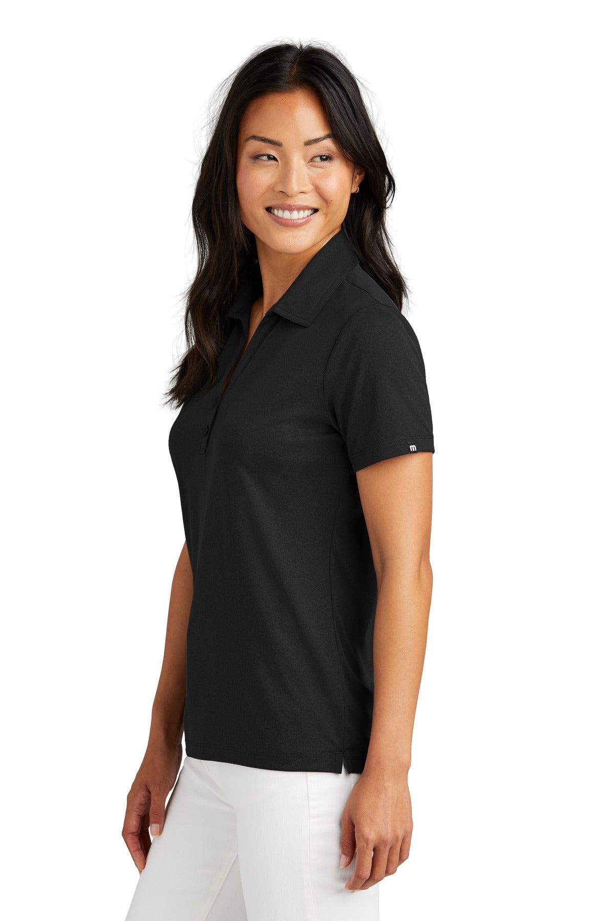 Black TravisMathew Women's Coto Performance Polo TM1WX002