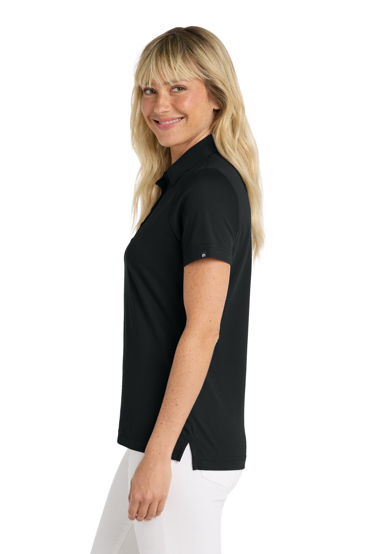 Black TravisMathew Women's Oceanside Solid Polo TM1WW001