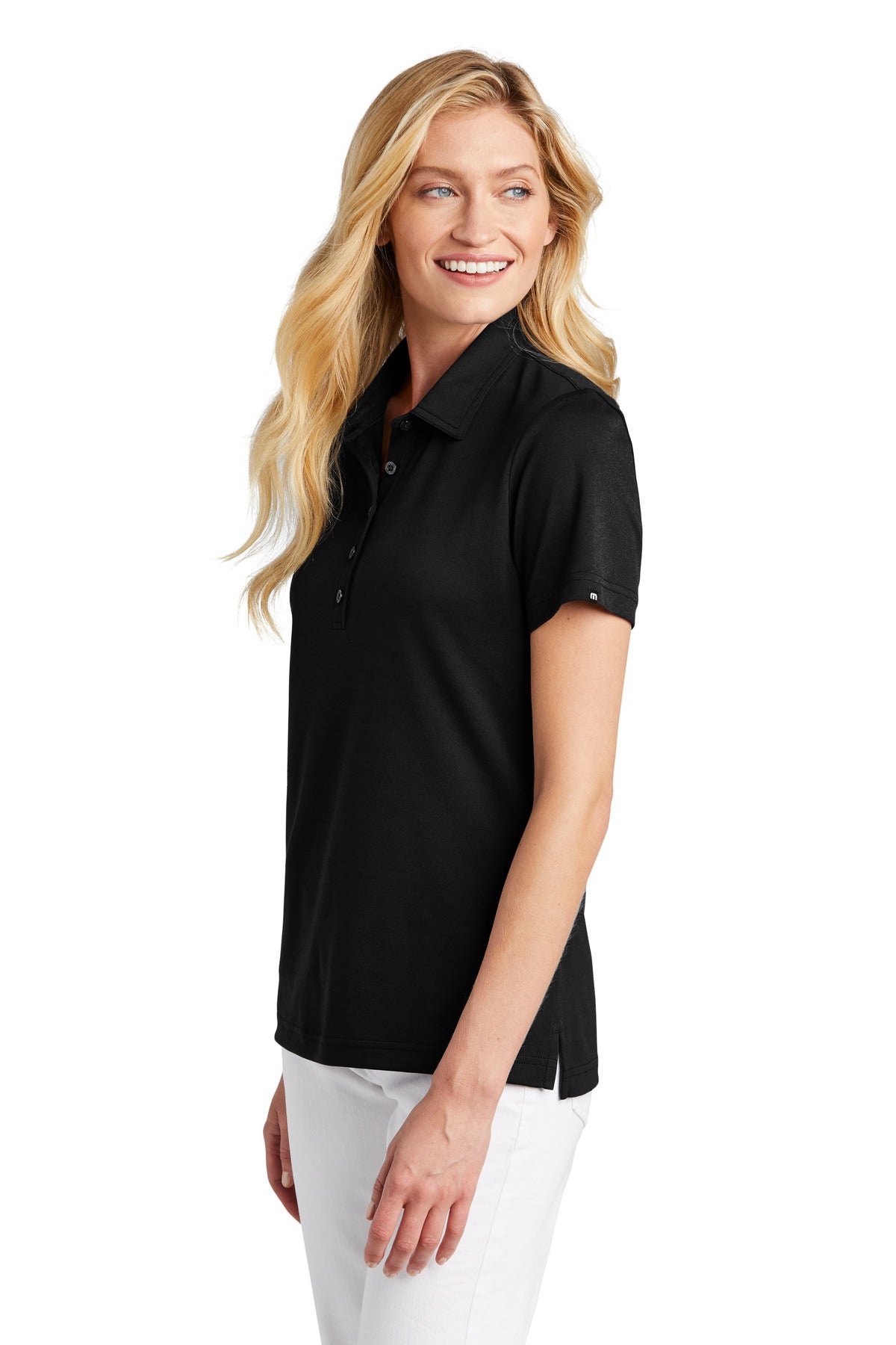 Black TravisMathew Women's Oceanside Solid Polo TM1WW001