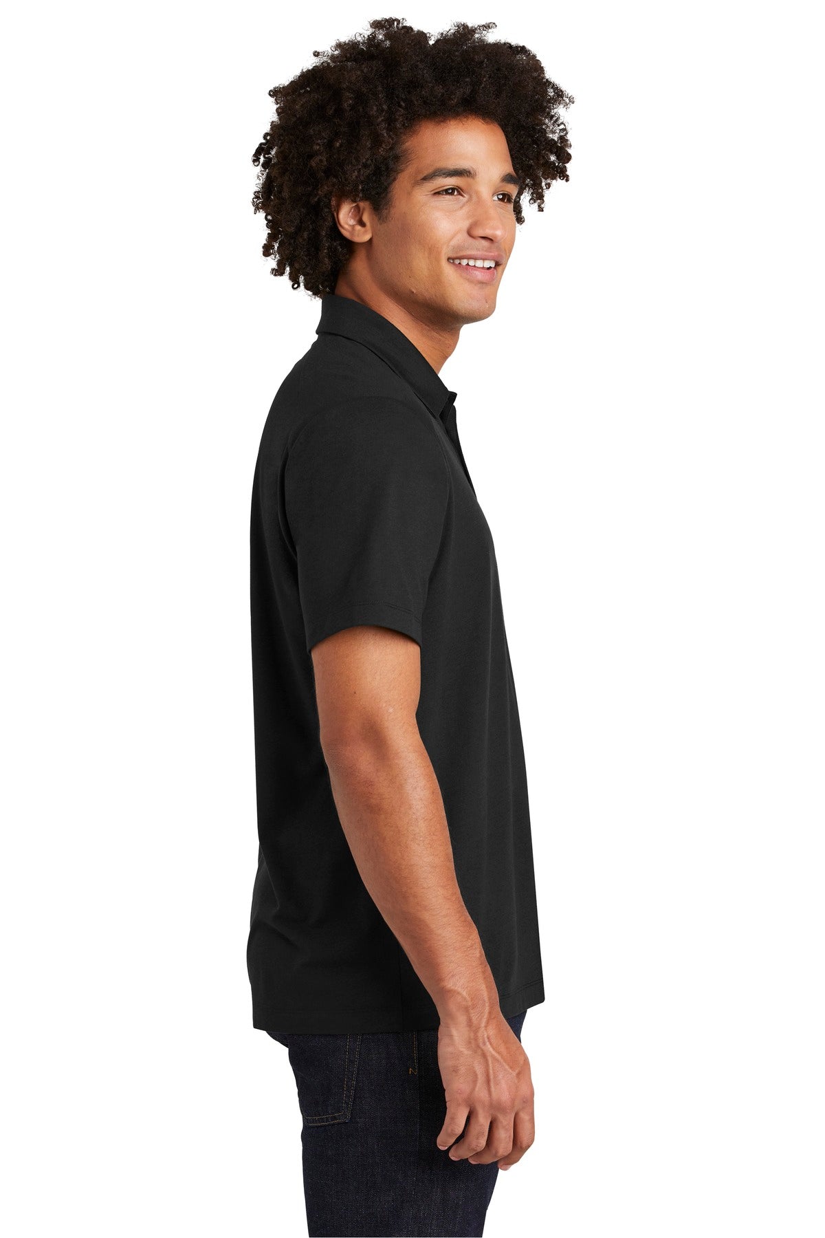 Black Triad So Sport-Tek PosiCharge Tri-Blend Wicking Polo. ST405
