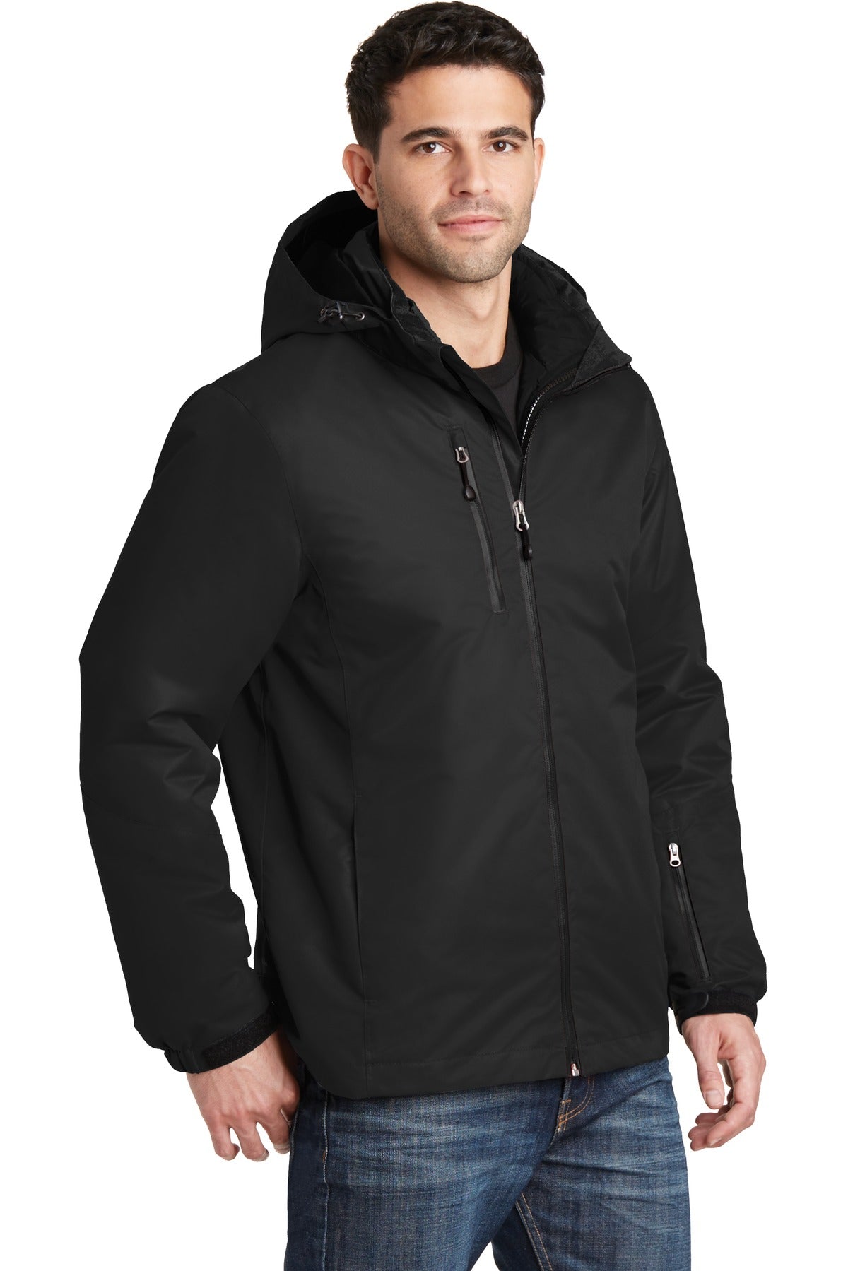 Black/Black Port Authority Vortex Waterproof 3-in-1 Jacket. J332