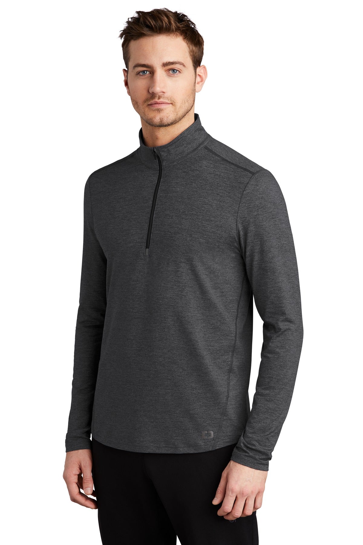Blacktop Hthr OGIO Force 1/4-Zip OE341
