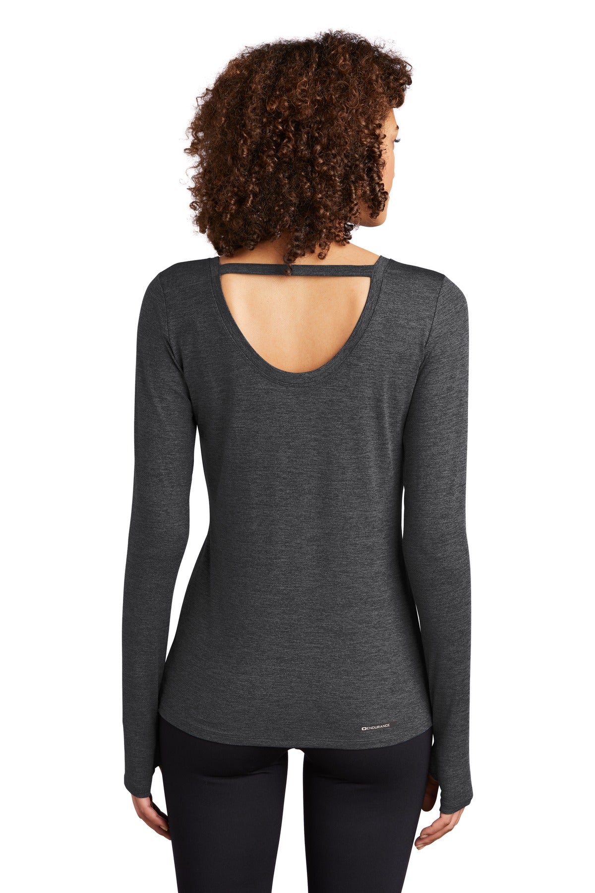 Blacktop Hthr OGIO Women's Force Long Sleeve Tee LOE340
