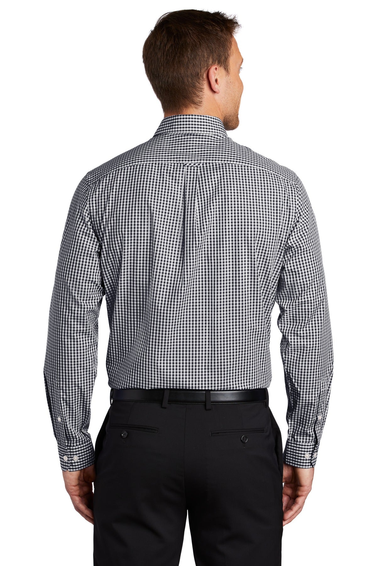 Black/White Port Authority Broadcloth Gingham Easy Care Shirt W644