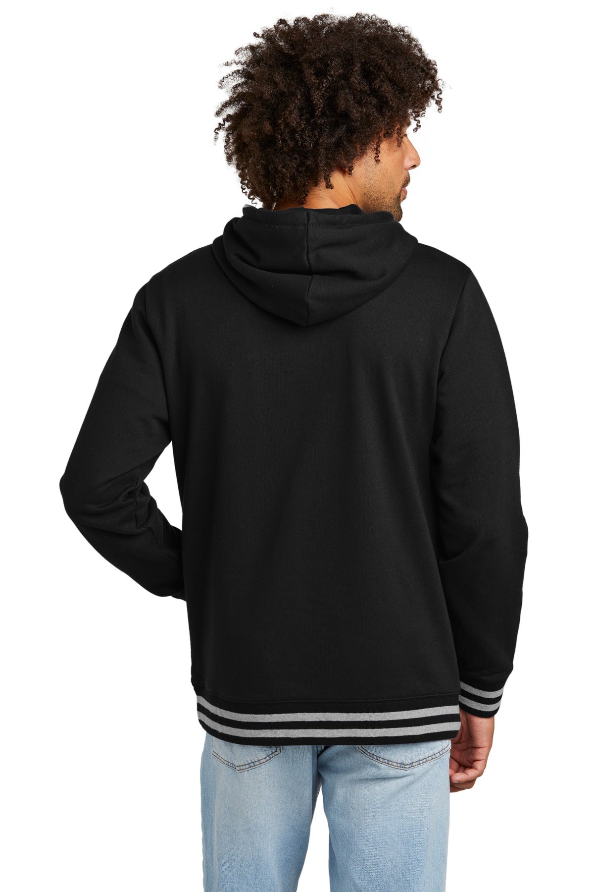 Blk/AthHtr New Era Comeback Fleece Pullover Hoodie NEA550
