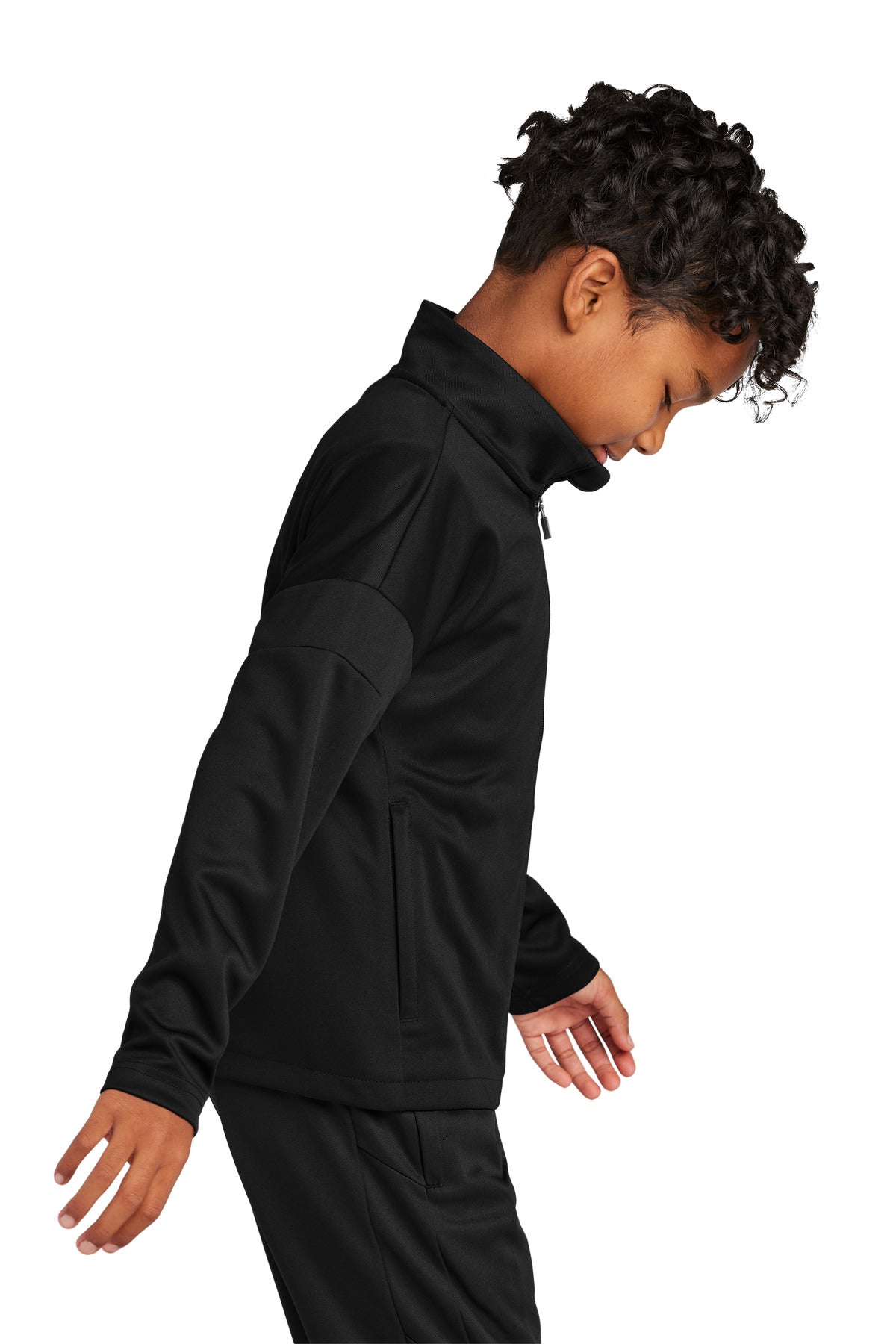 Blk/Blk Sport-Tek Youth Travel Full-Zip Jacket YST800