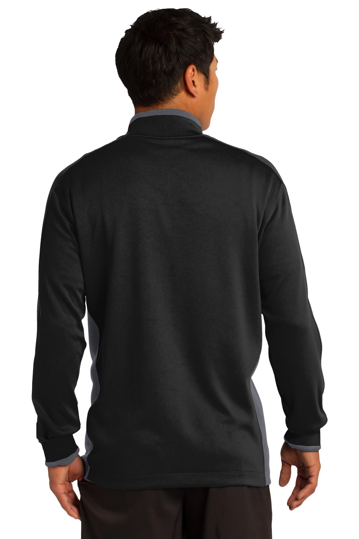 Blk/Dk Gry/Wht Nike Dri-FIT 1/2-Zip Cover-Up. 578673