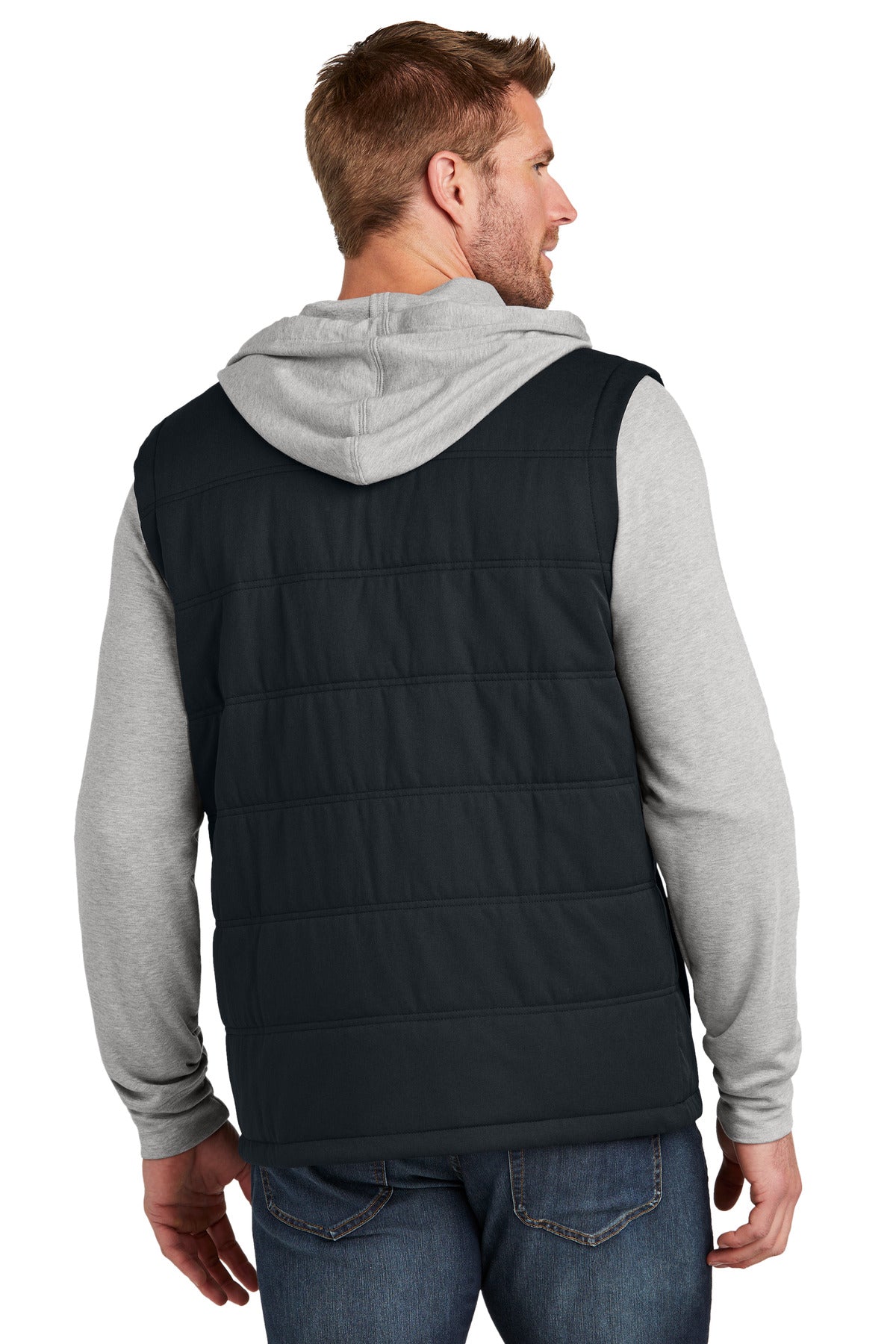 Blk/GyHthr TravisMathew Tides Up Hooded Jacket TM1MZ336
