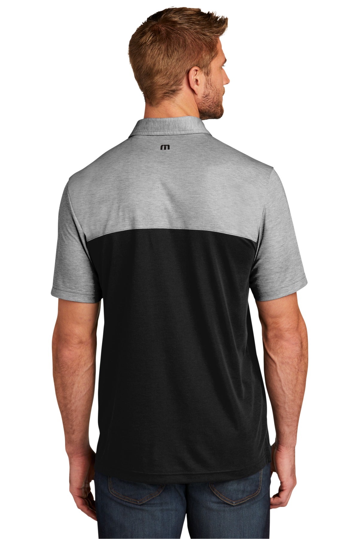 BlkHth/Blk TravisMathew Oceanside Blocked Polo. TM1MU414