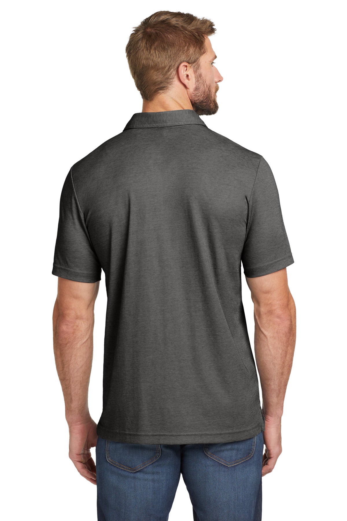 BlkHthr TravisMathew Oceanside Heather Polo. TM1MU412