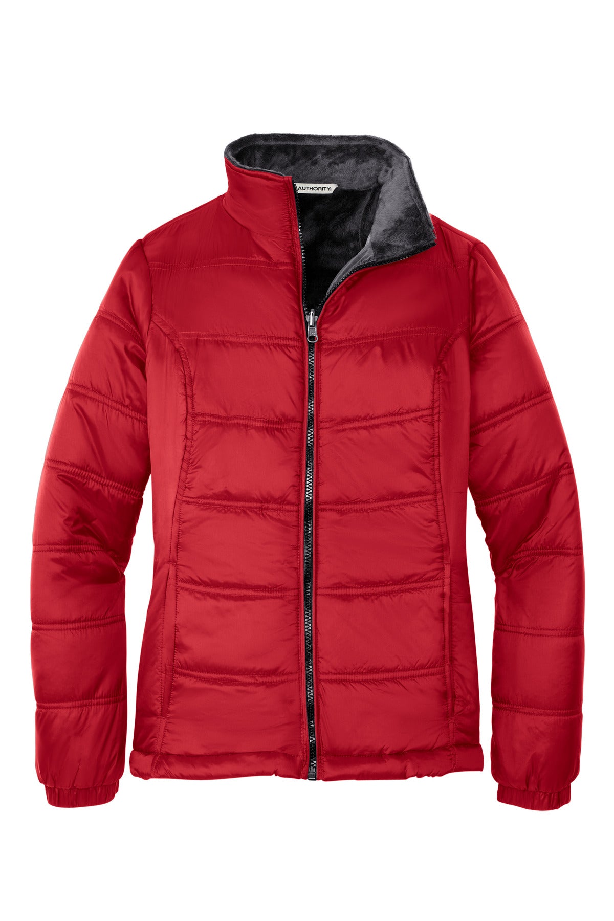 Blk/Mg Gry/Red Port Authority Women's Colorblock 3-in-1 Jacket. L321