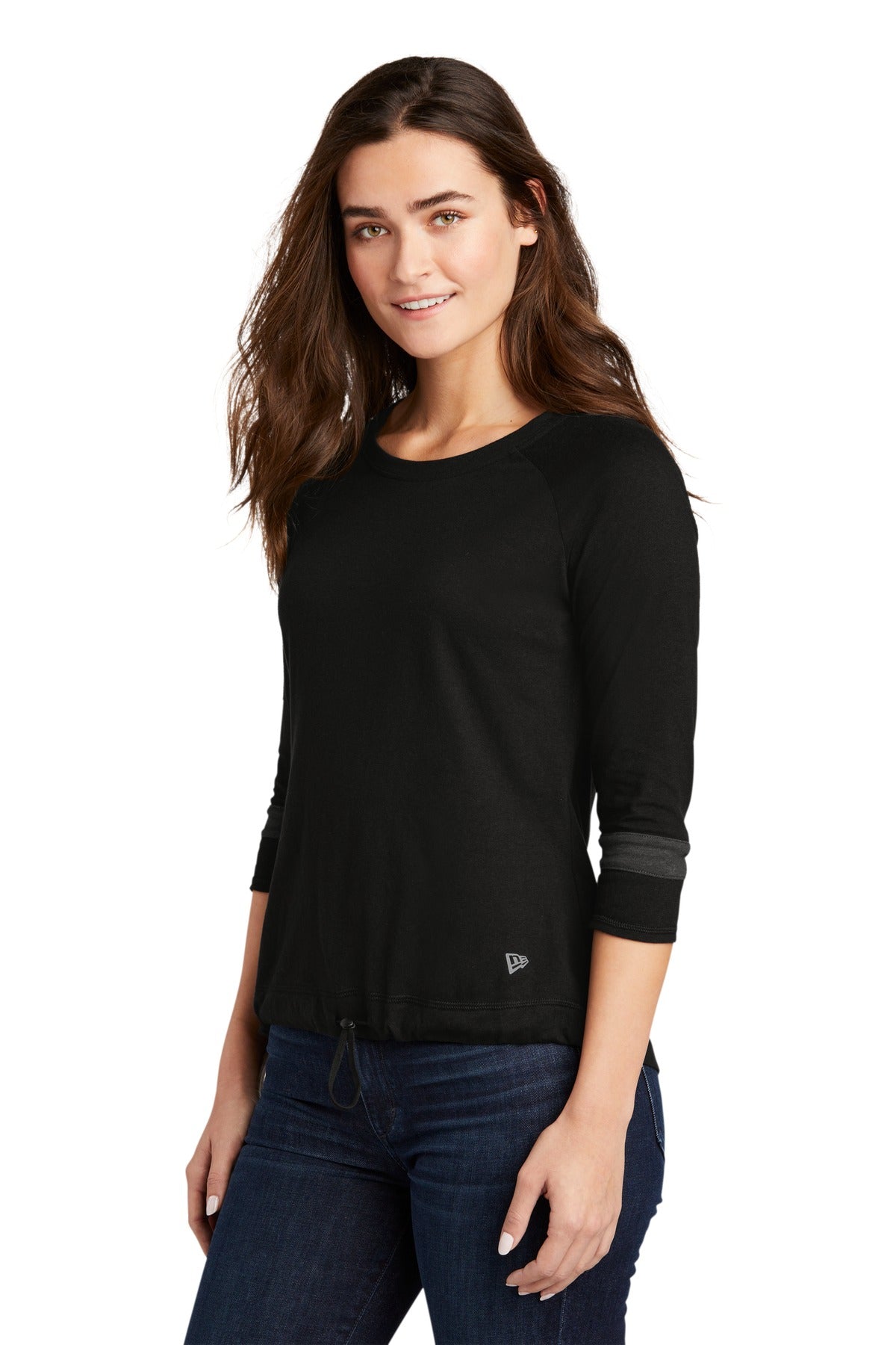 BlkSld/Gph New Era Women's Tri-Blend 3/4-Sleeve Tee LNEA136