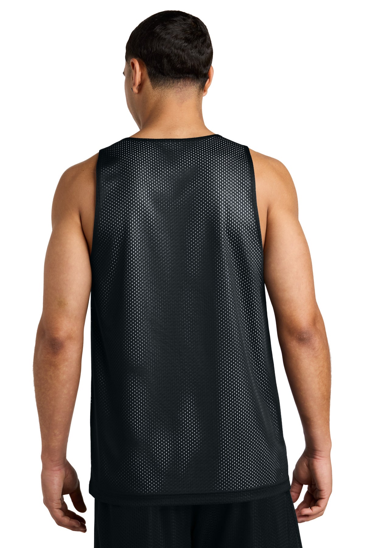 Blk/White Sport-Tek PosiCharge Reversible Mesh Tank ST5000