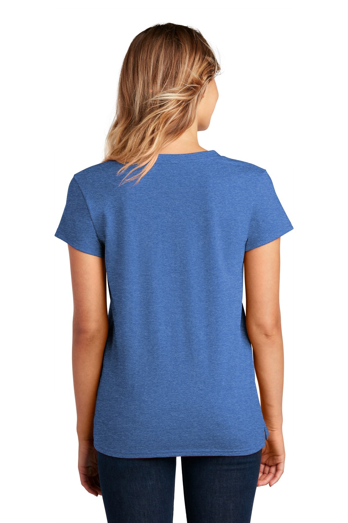 Blue Heather District Women's Re-Tee V-Neck DT8001