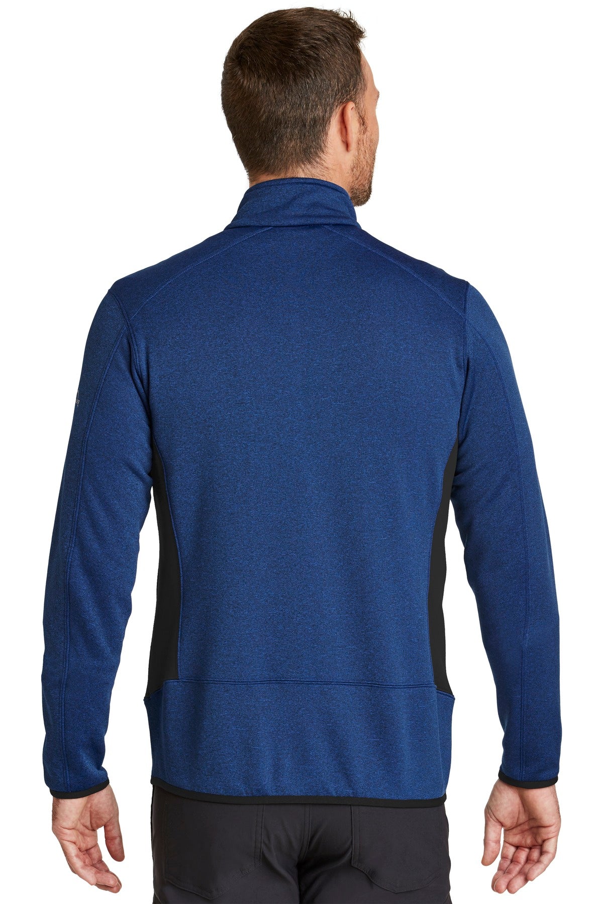 Blue Heather Eddie Bauer Full-Zip Heather Stretch Fleece Jacket. EB238