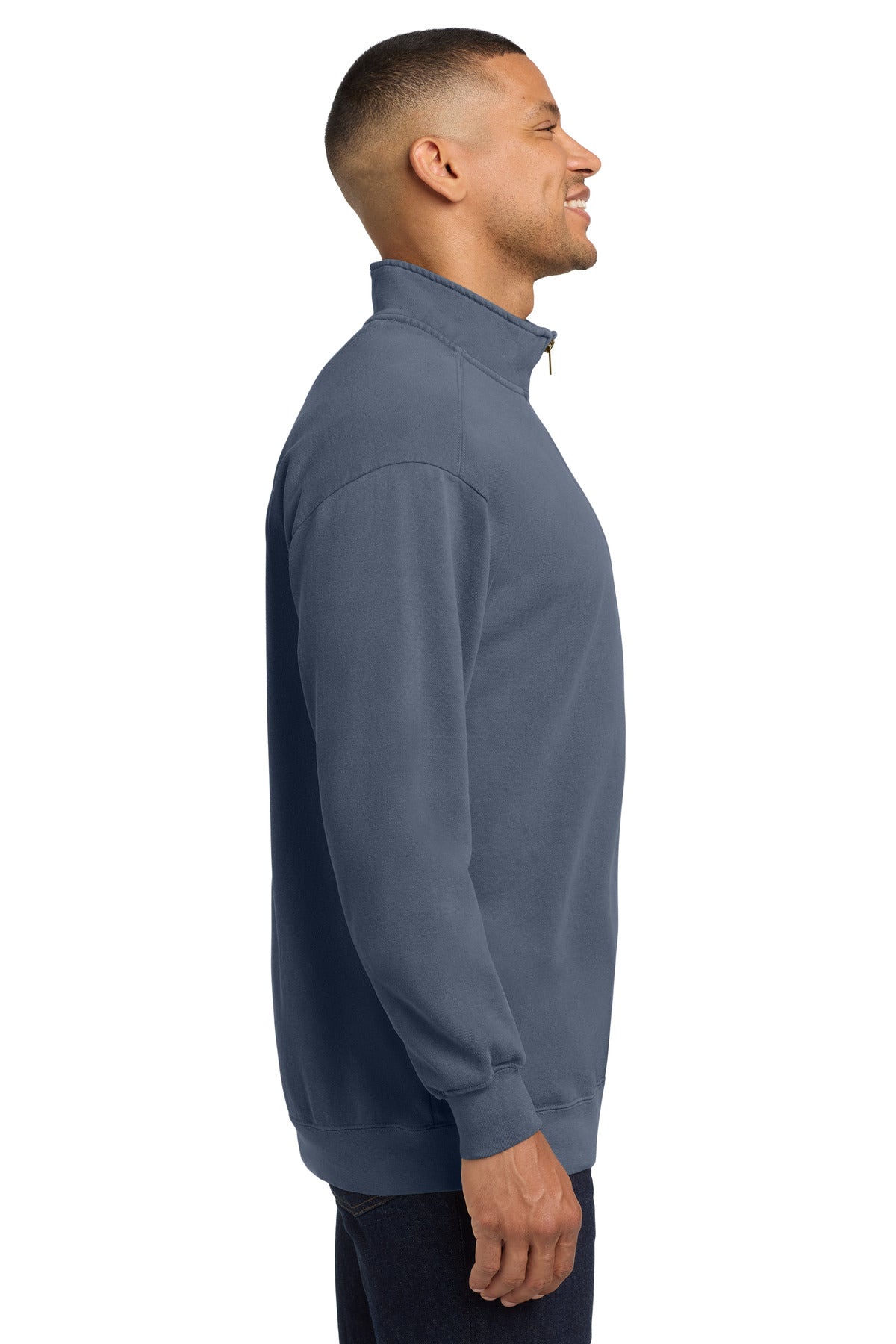 Blue Jean COMFORT COLORS Ring Spun 1/4-Zip Sweatshirt. 1580