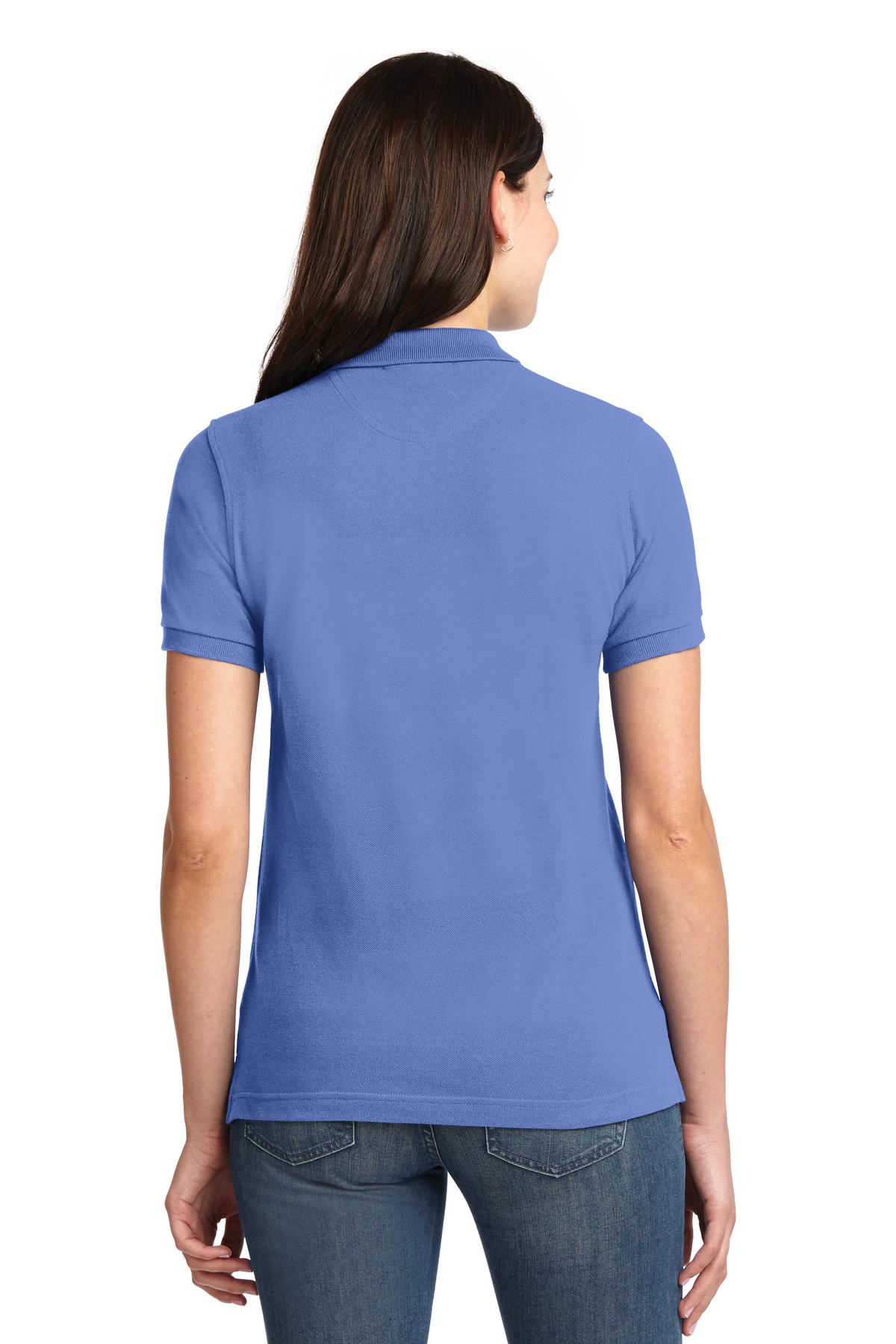 Blueberry Port Authority Women's Heavyweight Cotton Pique Polo. L420