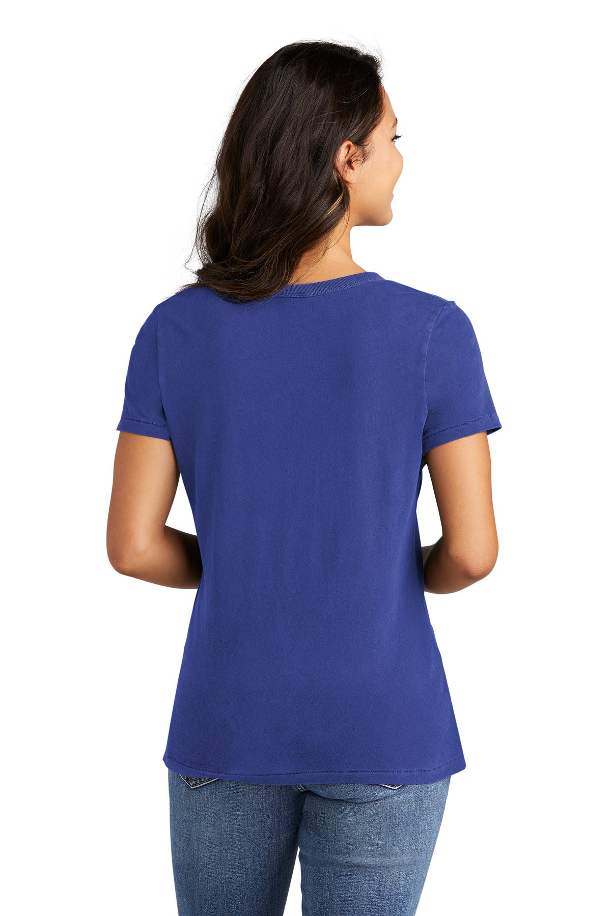 BlueIris Port & Company Women's Beach Wash Garment-Dyed V-Neck Tee LPC099V