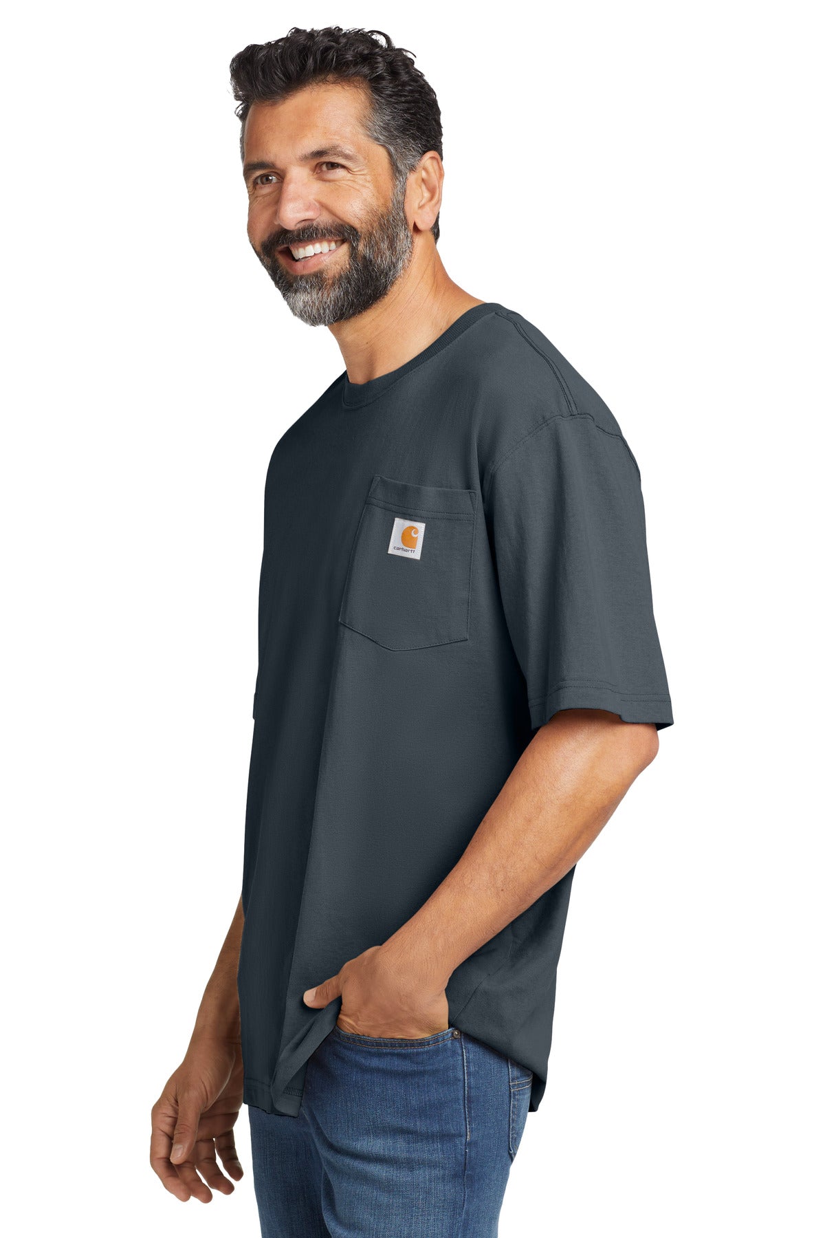 Bluestone Carhartt Tall Workwear Pocket Short Sleeve T-Shirt. CTTK87