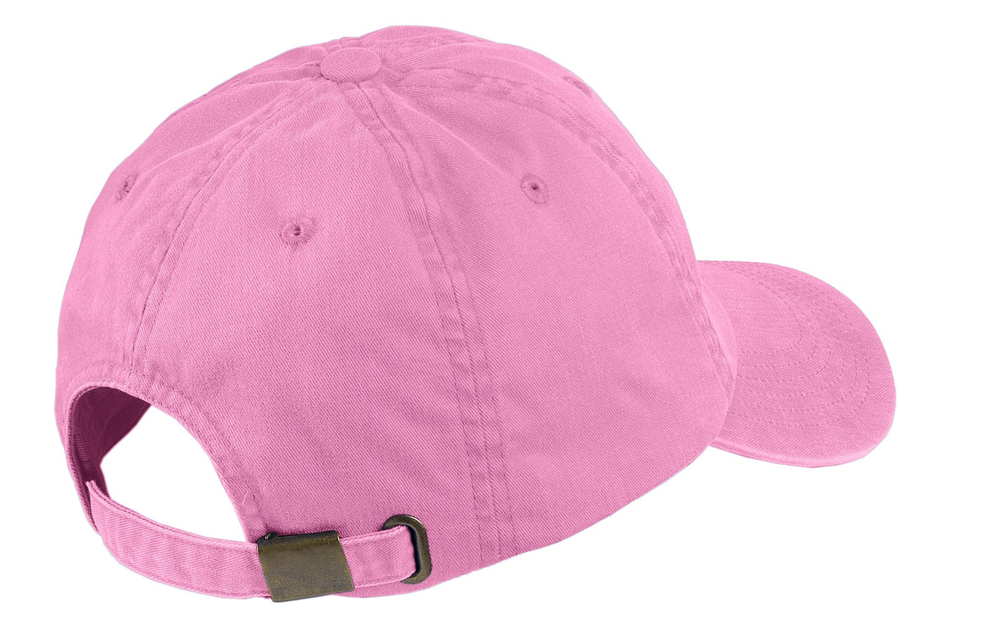 Bright Pink Port Authority Garment-Washed Cap. PWU