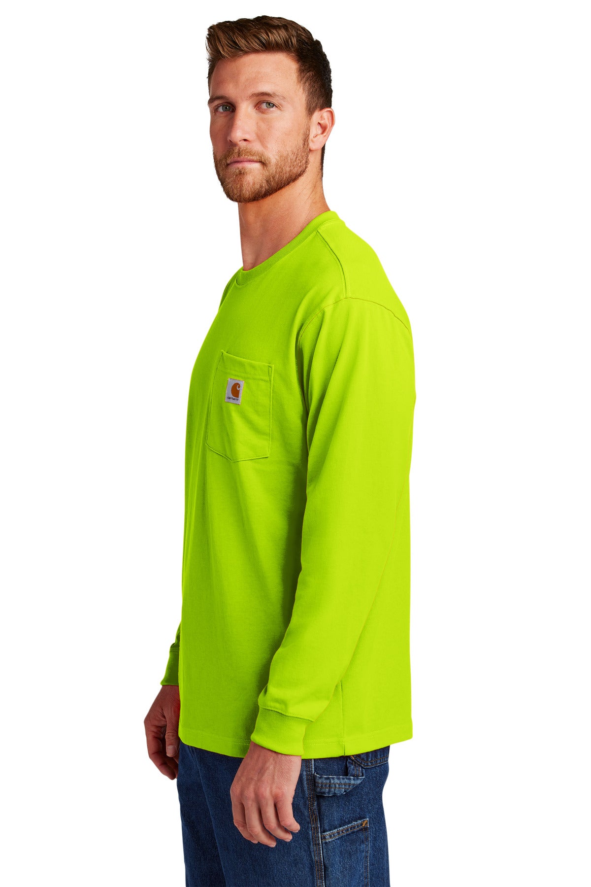 BriteLime Carhartt Workwear Pocket Long Sleeve T-Shirt. CTK126