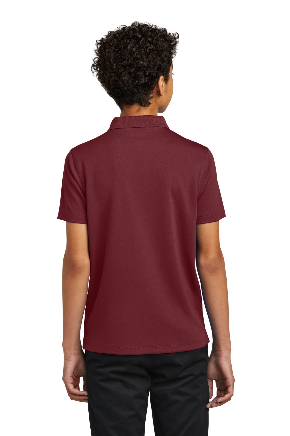 Burgundy Port Authority Youth Dry Zone UV Micro-Mesh Polo Y110