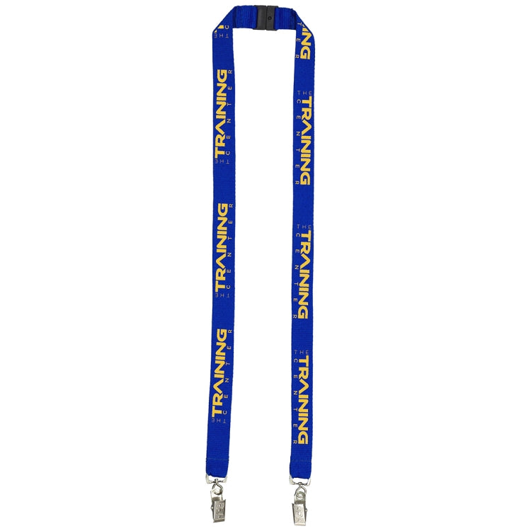 "RICARDO" 3/4" Dual Attachment Polyester Silkscreen Lanyard with FREE Breakaway Safety Release