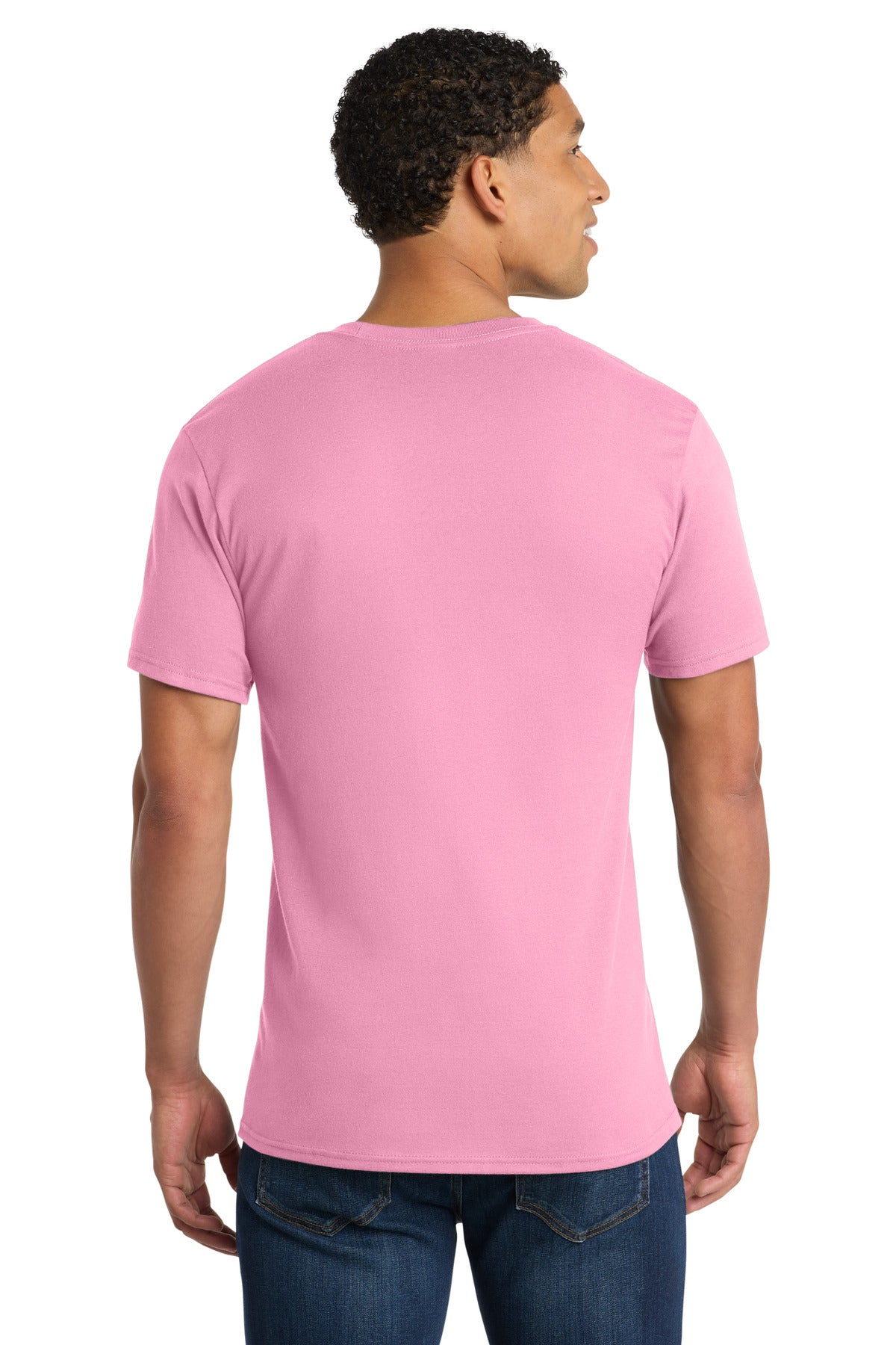 Candy Pink Port & Company - Ring Spun Cotton Tee. PC150