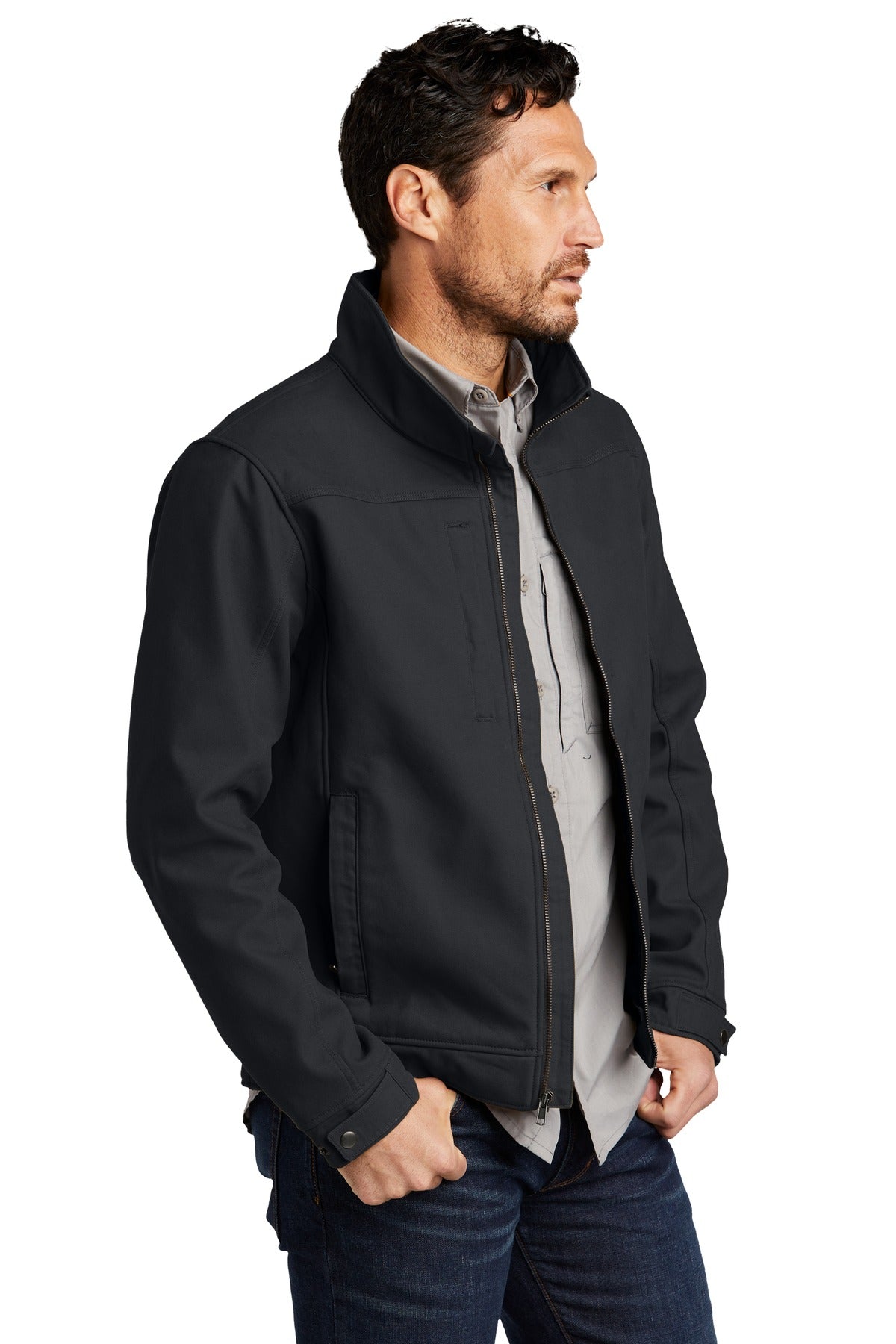 Charcoal CornerStone Duck Bonded Soft Shell Jacket CSJ60