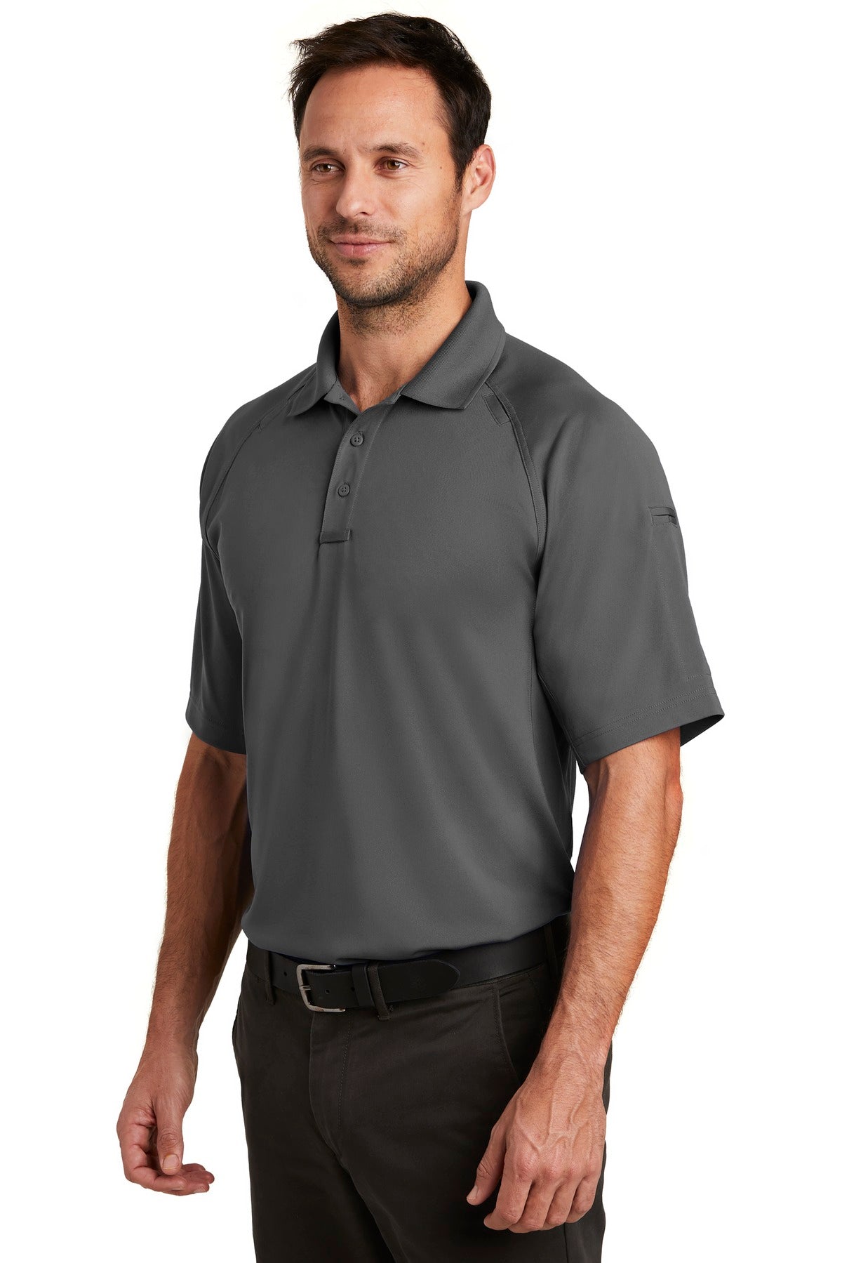 Charcoal CornerStone Select Lightweight Snag-Proof Tactical Polo. CS420