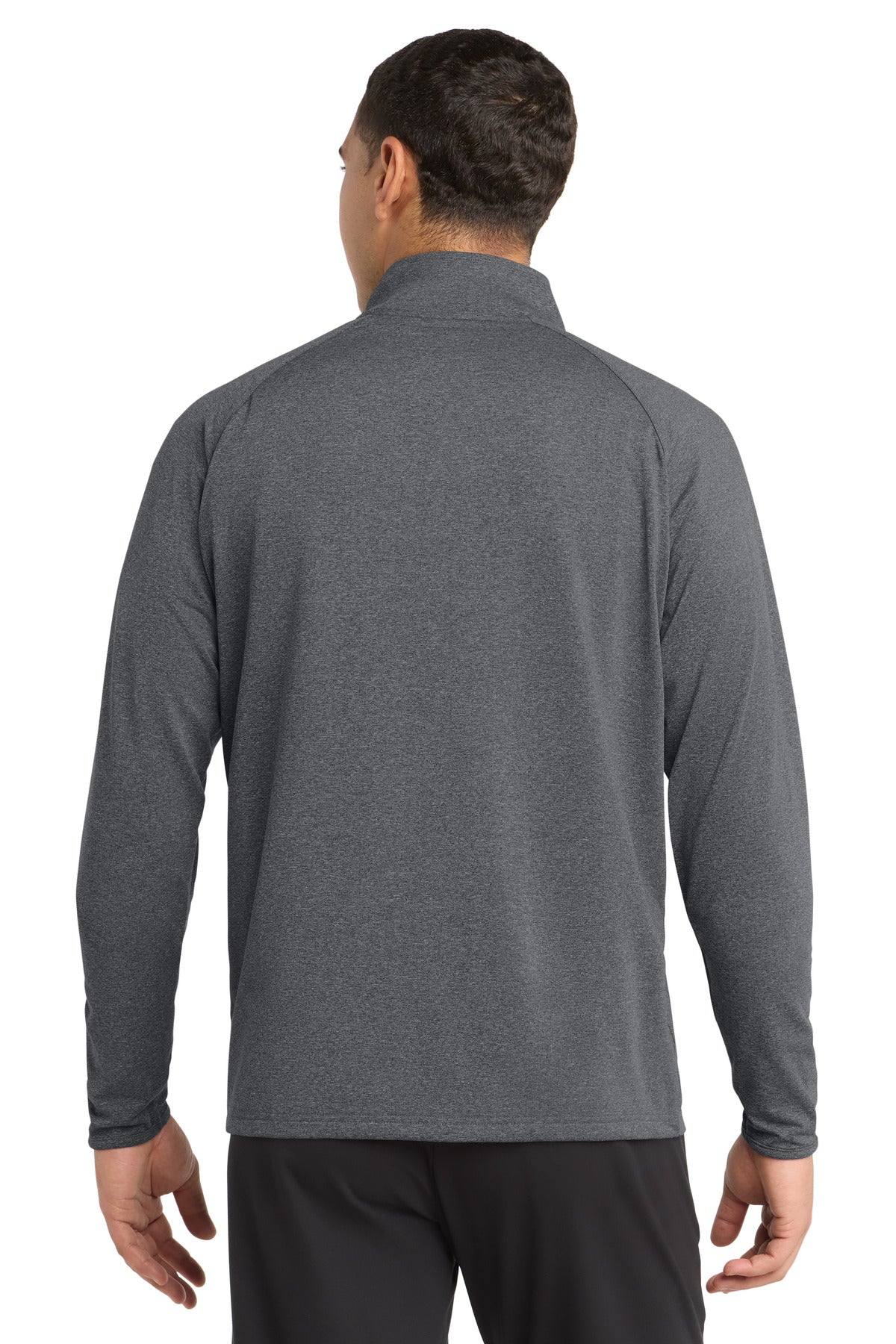 Charcoal Gy He Sport-Tek Sport-Wick Stretch 1/4-Zip Pullover. ST850