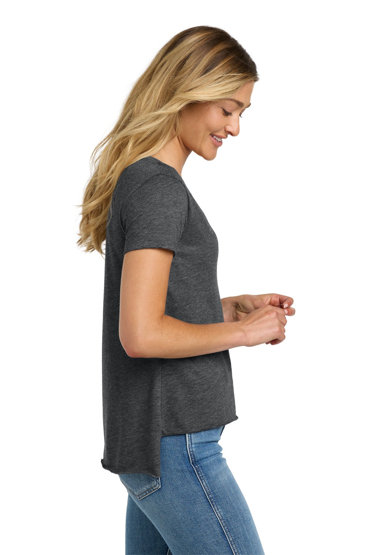 Charcoal Next Level Apparel Women's Festival Scoop Neck Tee. NL5030