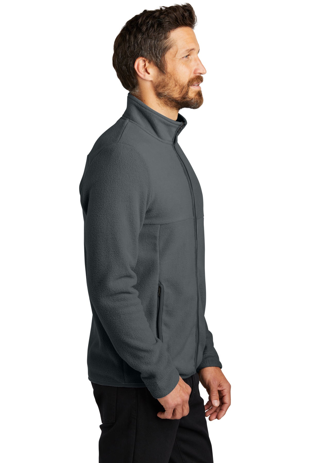 Charcoal Port Authority Connection Fleece Jacket F110