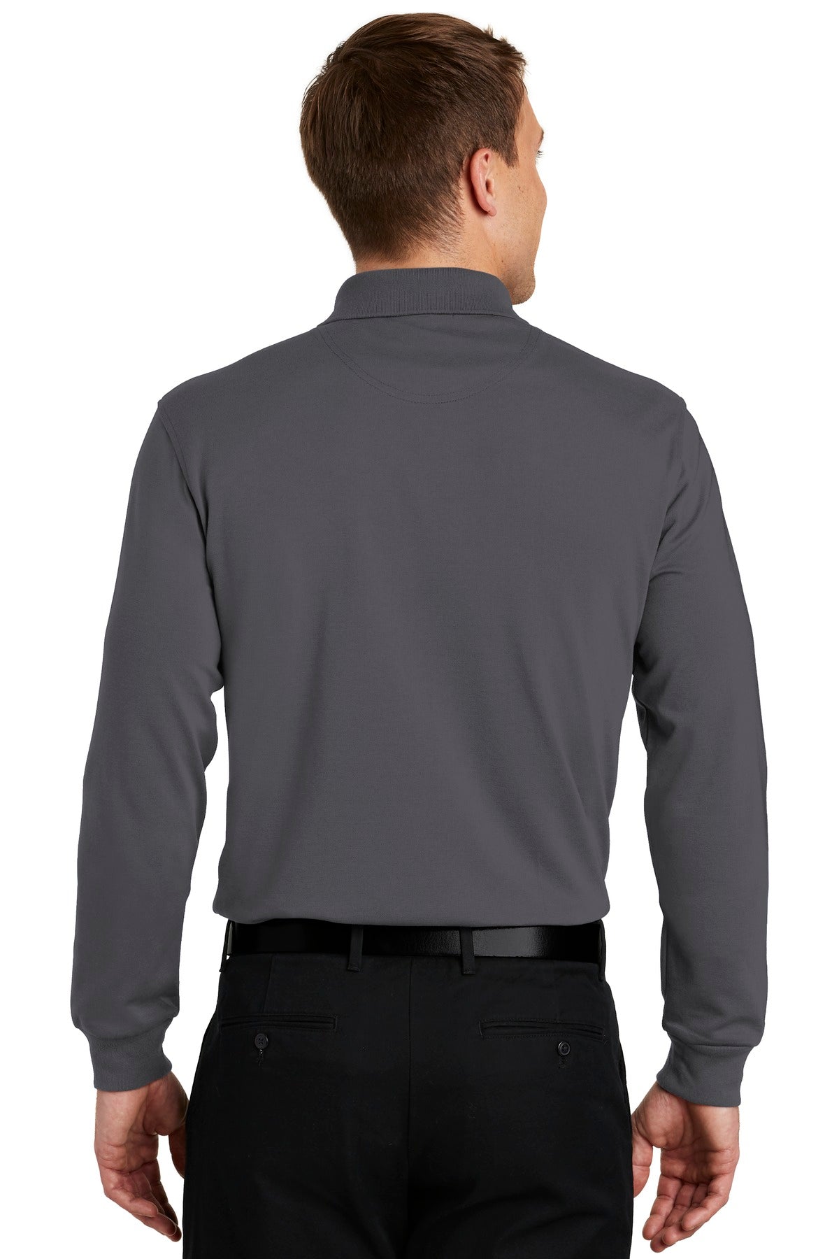 Charcoal Port Authority Rapid Dry Long Sleeve Polo. K455LS