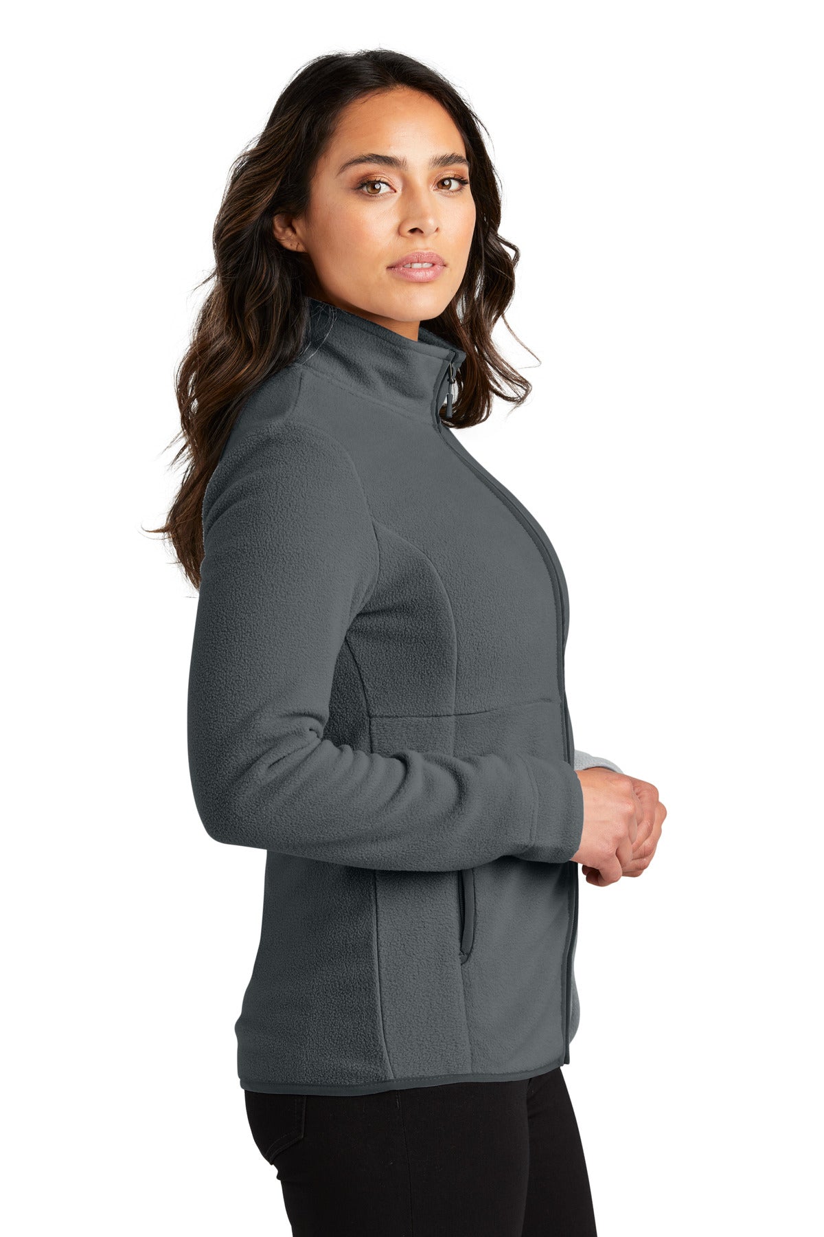 Charcoal Port Authority Women's Connection Fleece Jacket L110