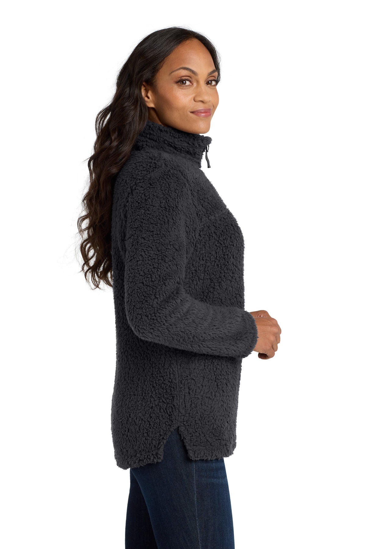 Charcoal Port Authority Women's Cozy 1/4-Zip Fleece L130