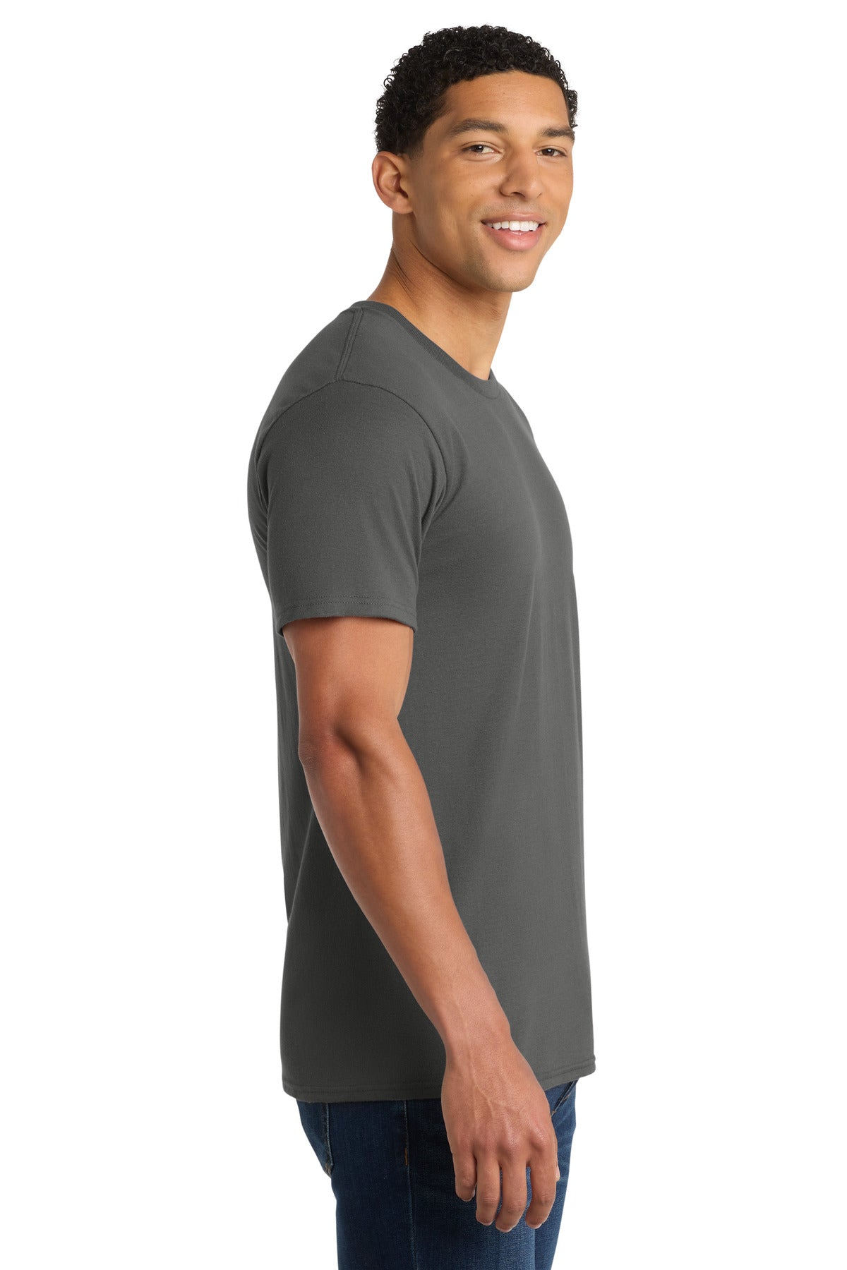 Charcoal Port & Company - Ring Spun Cotton Tee. PC150