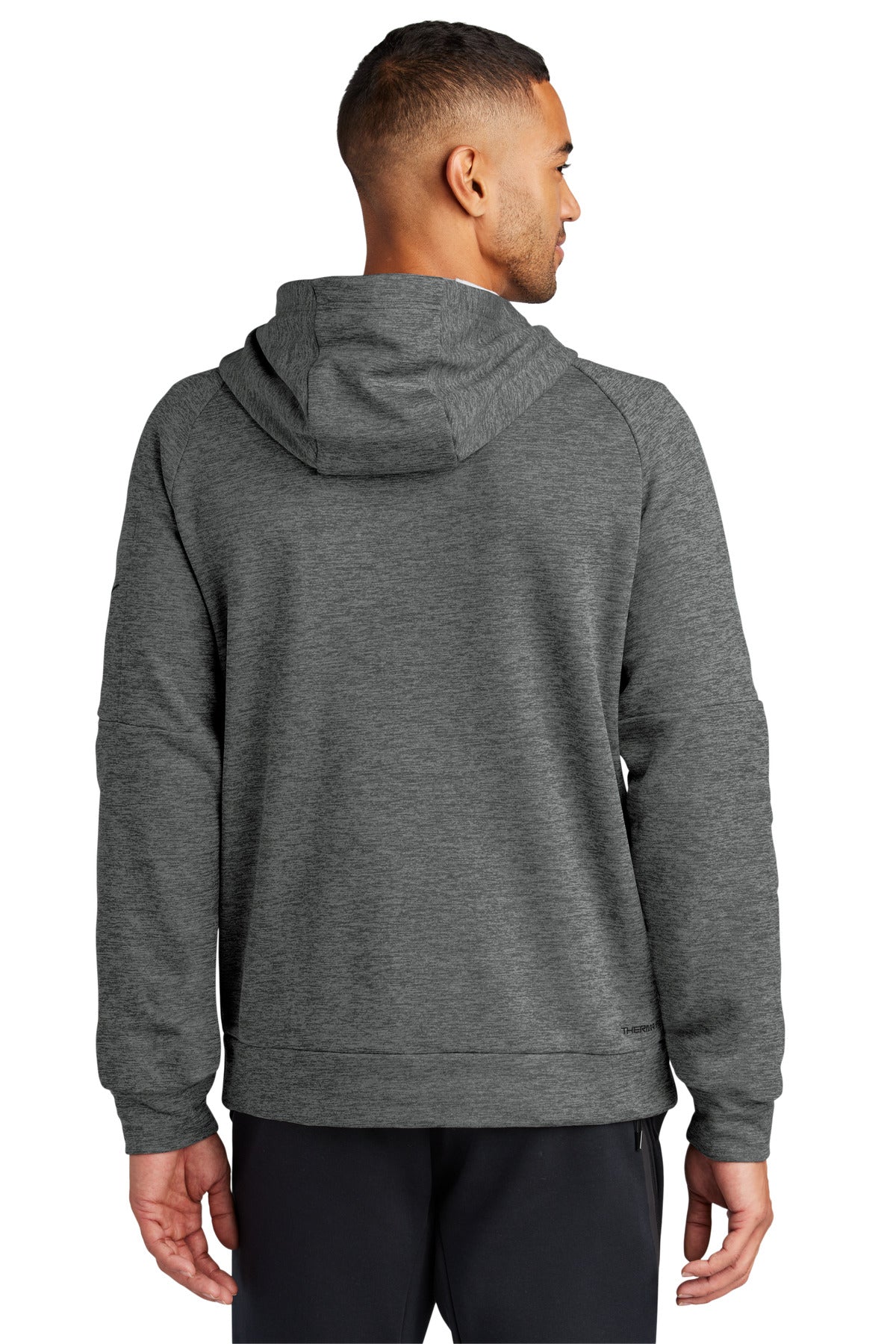 CharcoalHt Nike Therma-FIT Pocket 1/4-Zip Fleece Hoodie NKFD9742