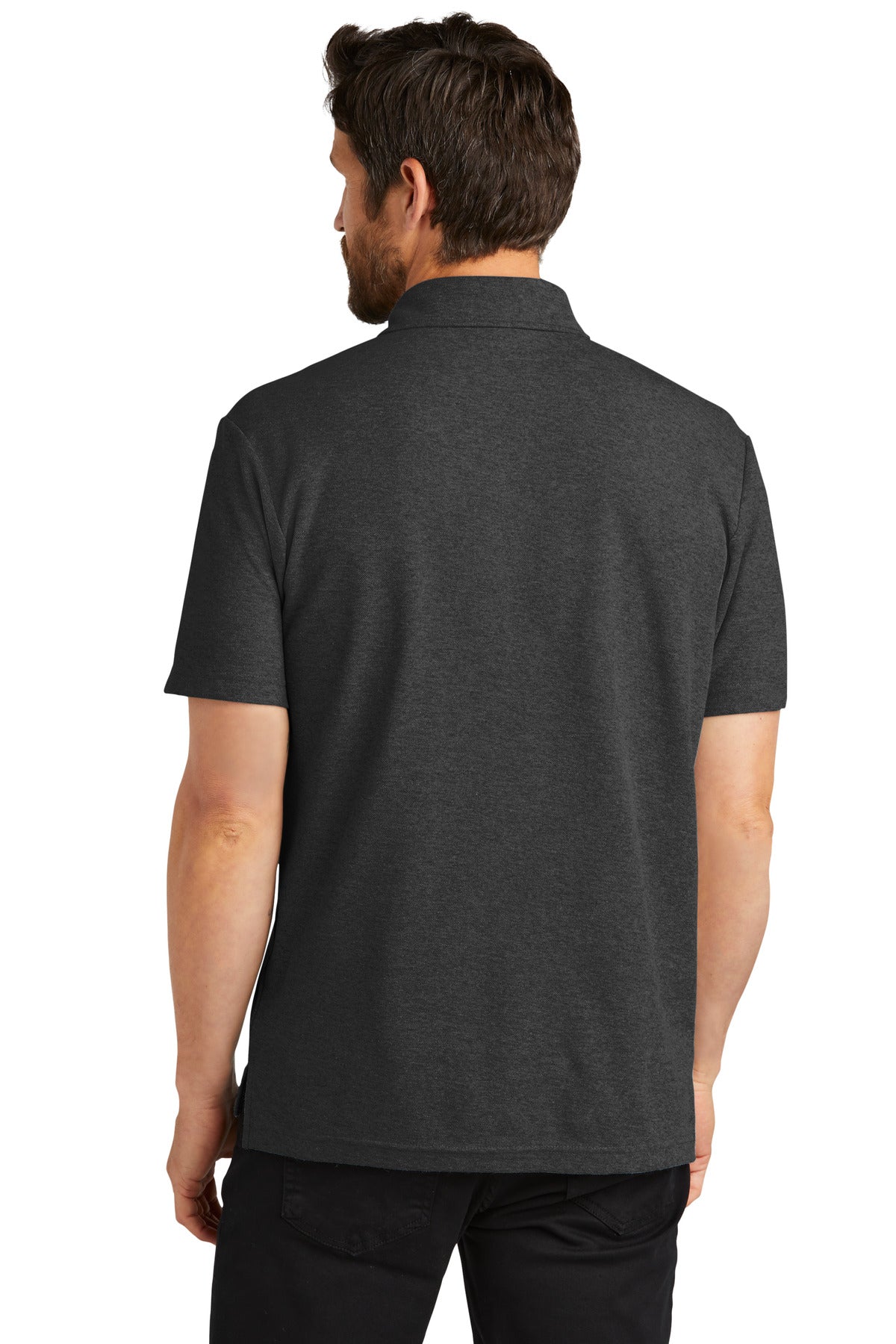 CharcoalHt Port Authority C-FREE Cotton Blend Pique Pocket Polo K868