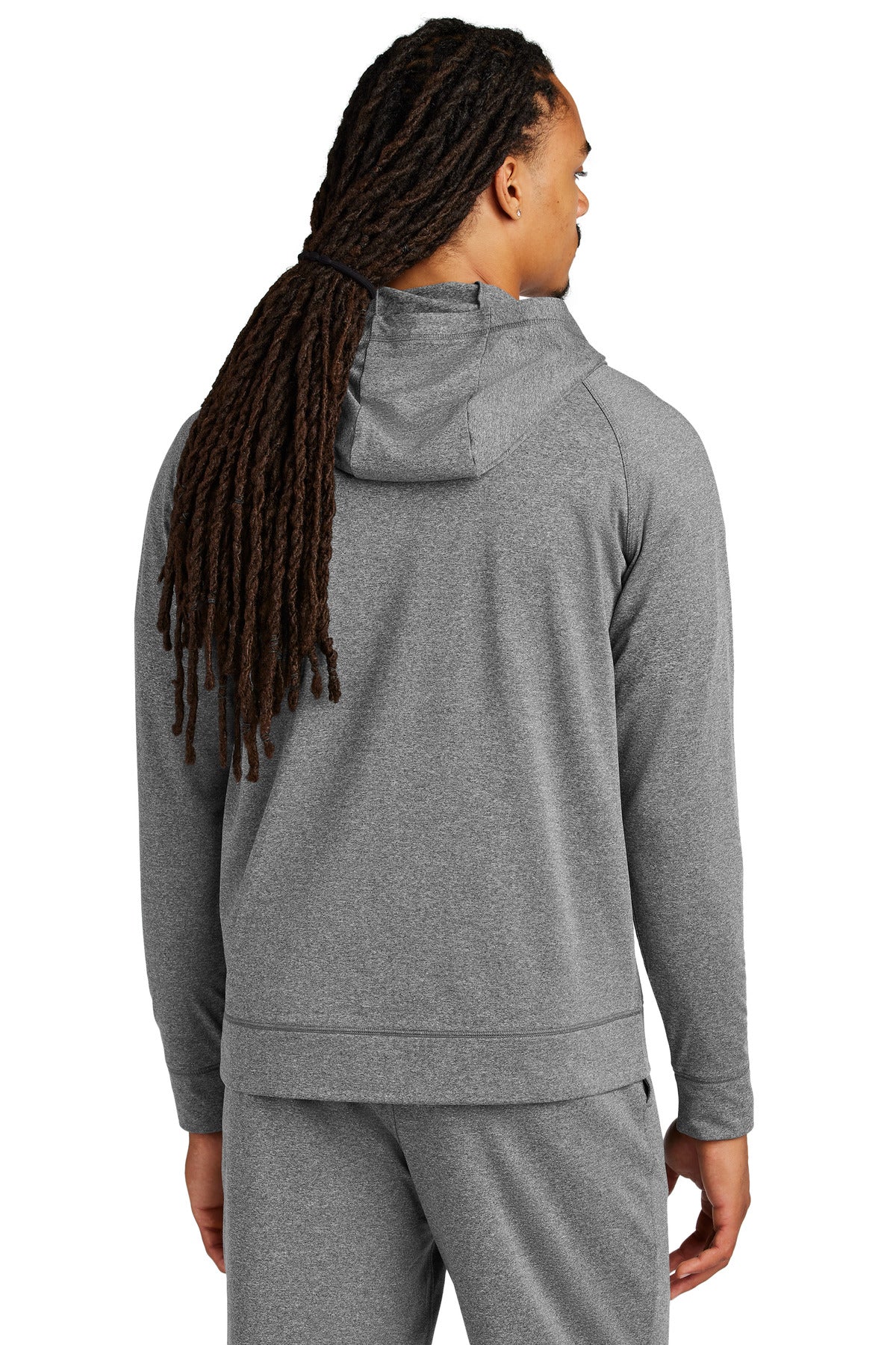 CharGreyHt Sport-Tek Sport-Wick Stretch 1/2-Zip Hoodie ST856