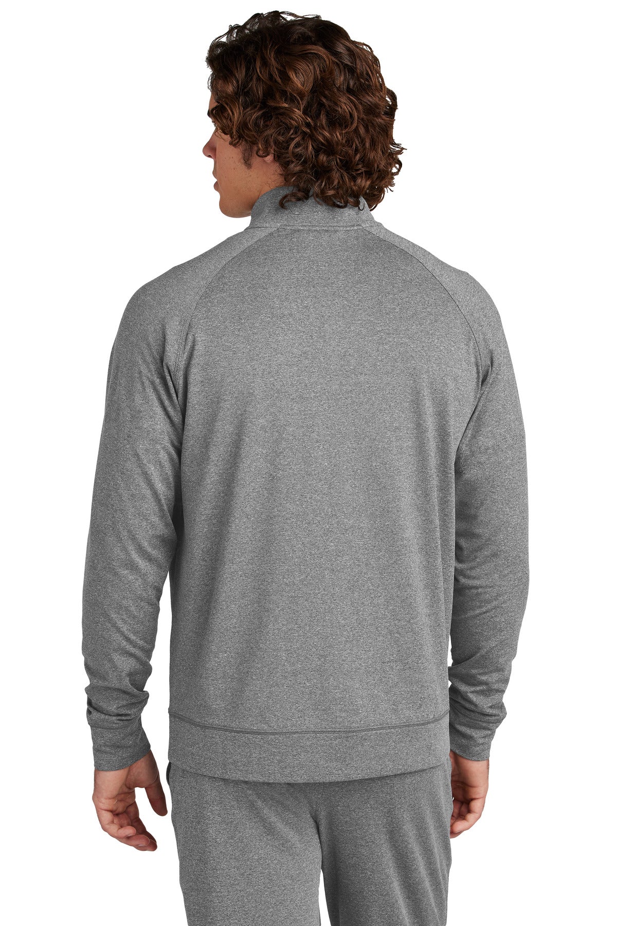 CharGreyHt Sport-Tek Sport-Wick Stretch Full-Zip Cadet Jacket ST857
