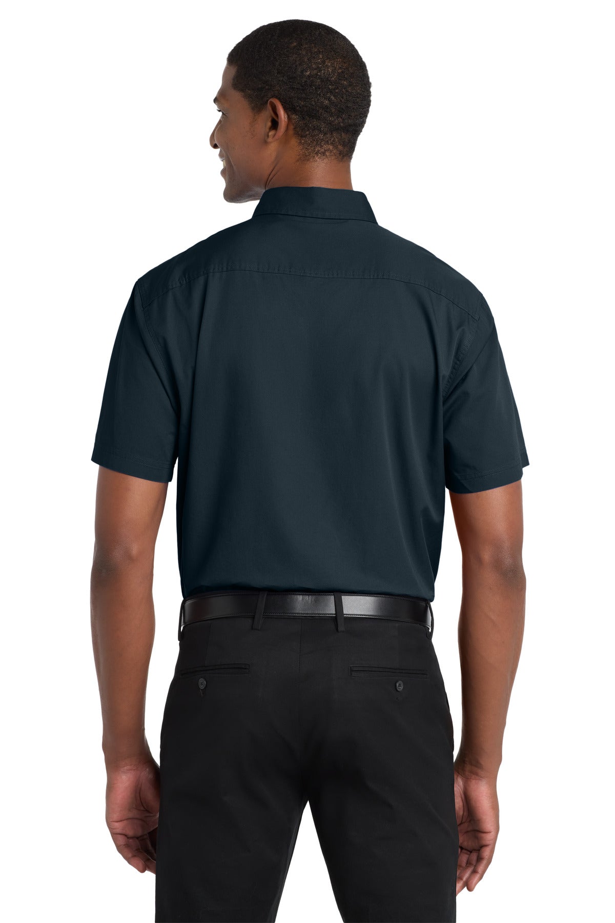 Classic Navy Port Authority Short Sleeve Twill Shirt. S500T