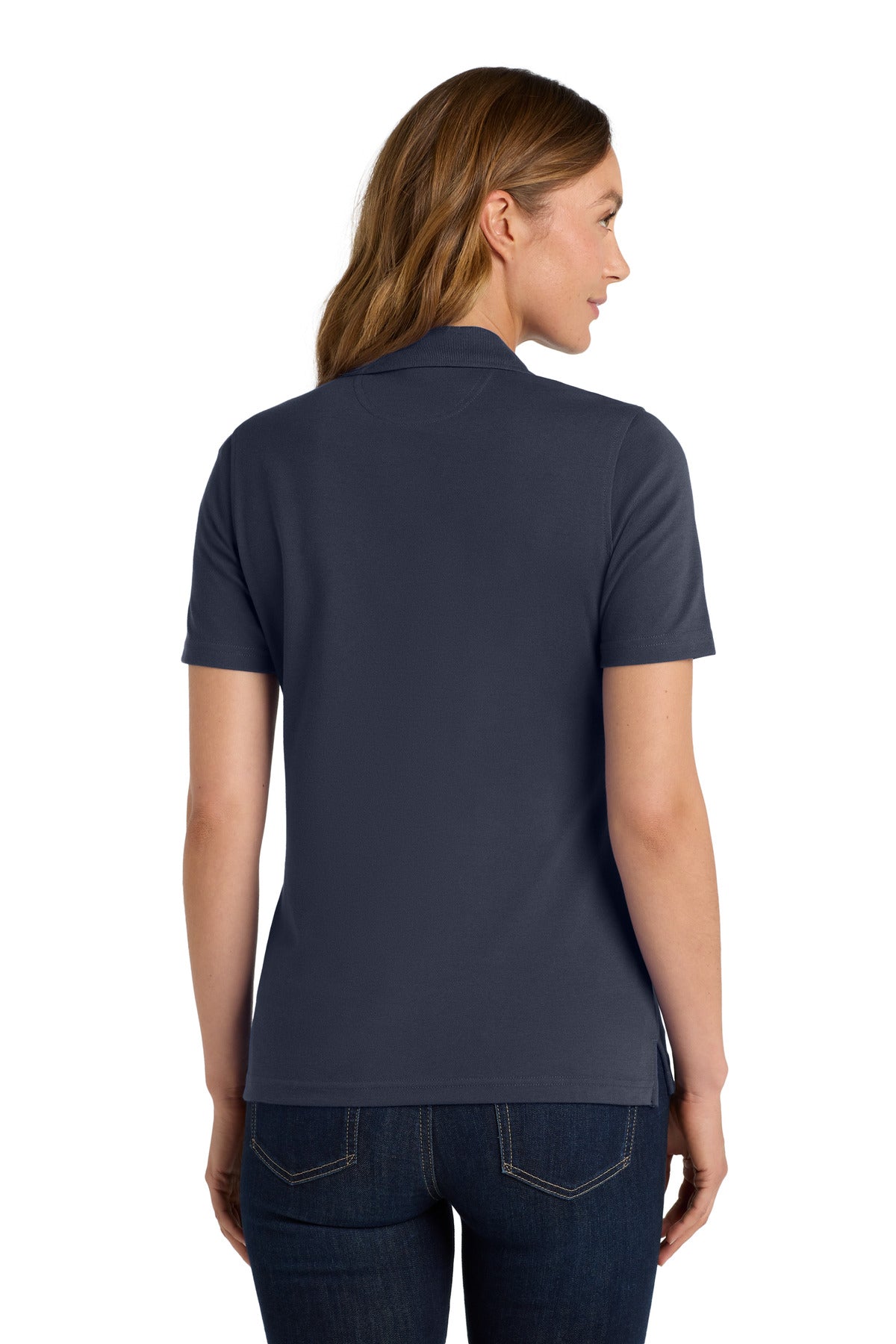 Classic Navy Port Authority Women's Rapid Dry Polo. L455