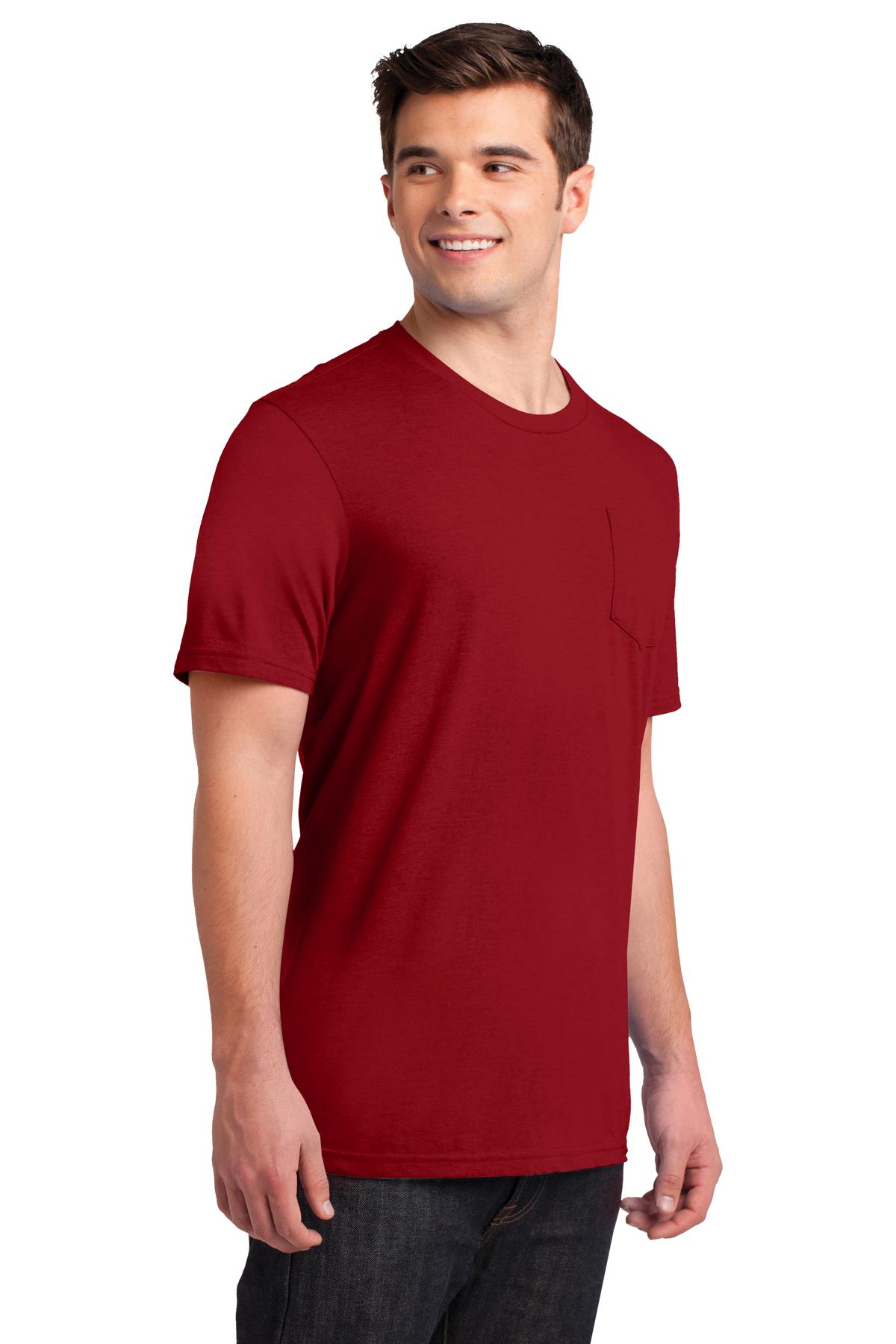 Classic Red District Very Important Tee with Pocket. DT6000P