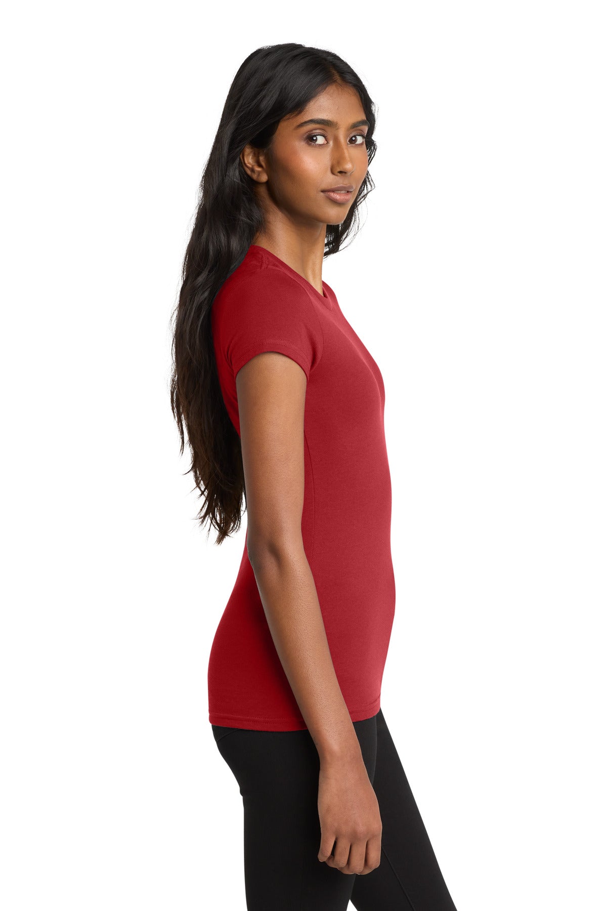 Classic Red District Women's Fitted Very Important Tee . DT6001