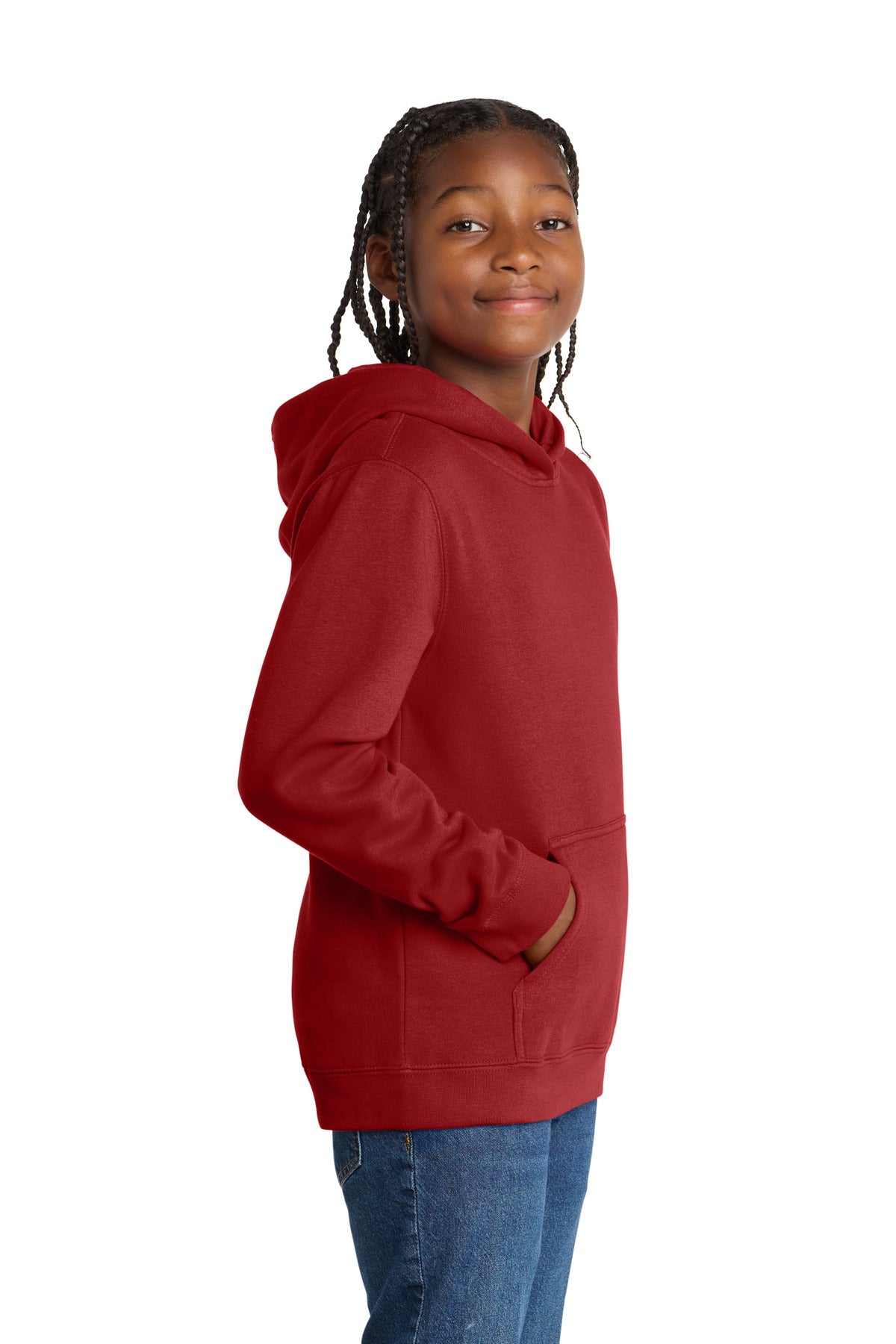 Classic Red District Youth V.I.T. Fleece Hoodie DT6100Y