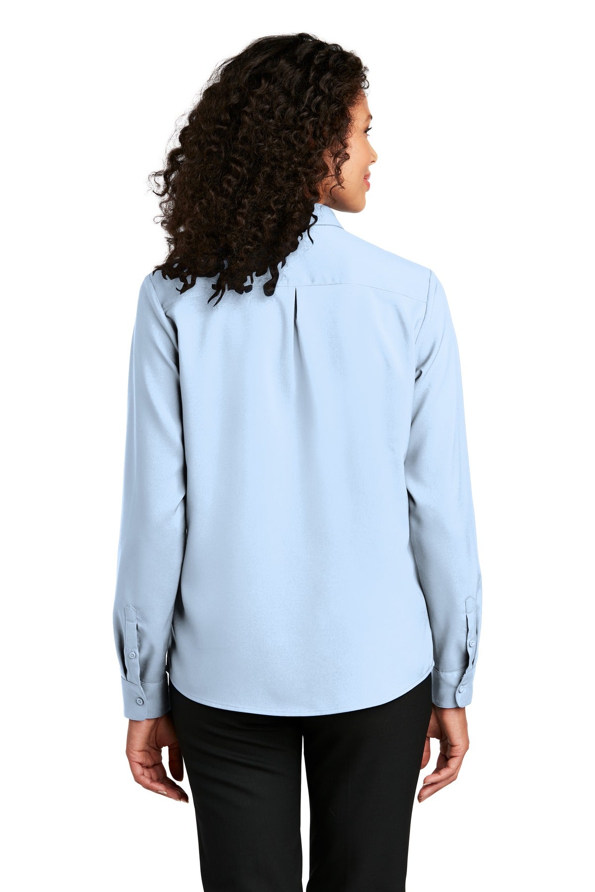 Cloud Blue Port Authority Women's Long Sleeve Performance Staff Shirt LW401