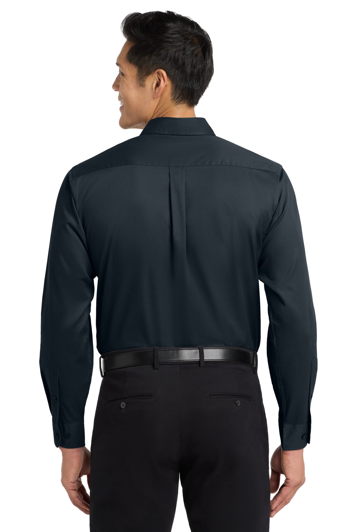 Clsc Nvy/LtStn Port Authority Extended Size Long Sleeve Easy Care Shirt S608ES