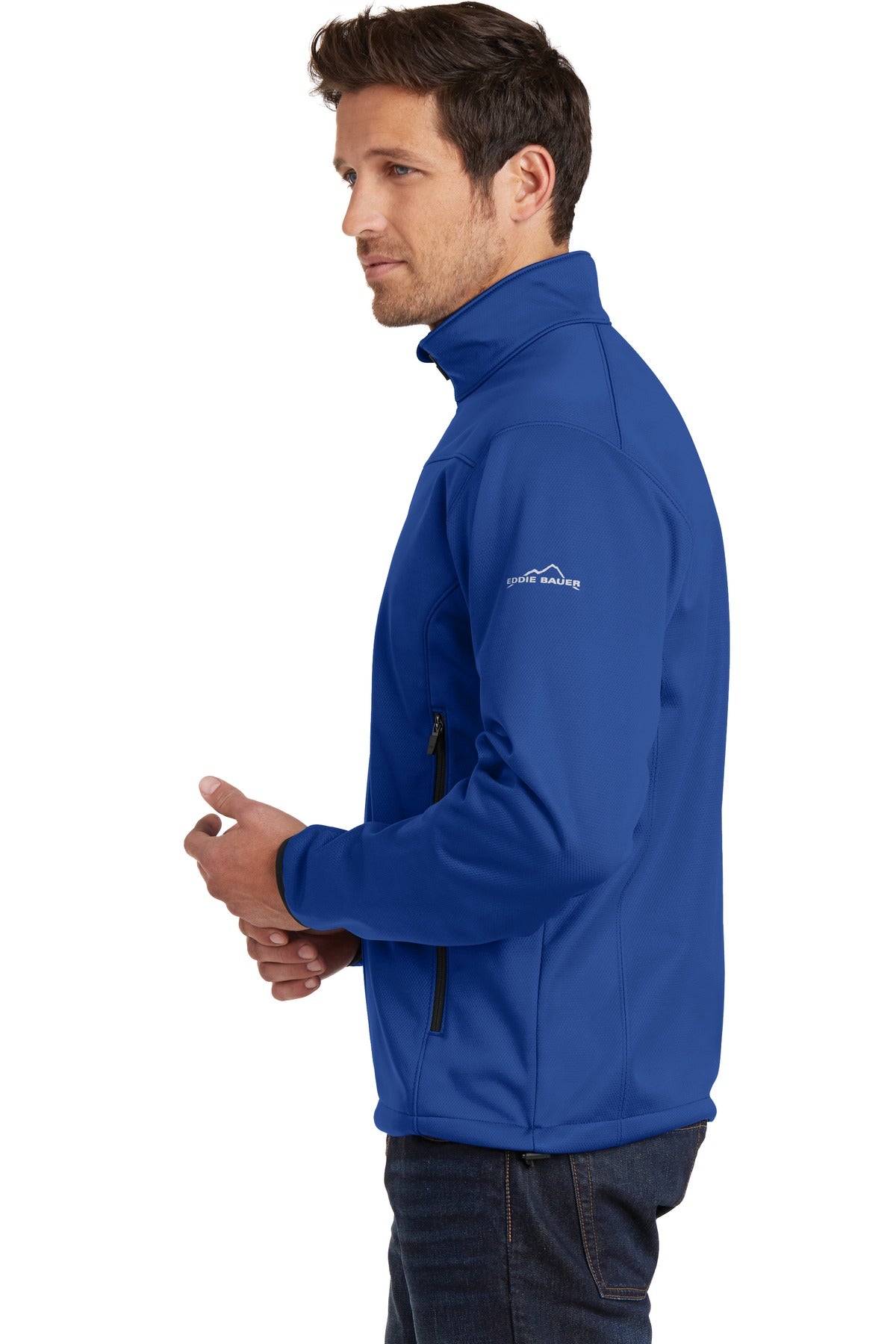 Cobalt Blue Eddie Bauer Weather-Resist Soft Shell Jacket. EB538