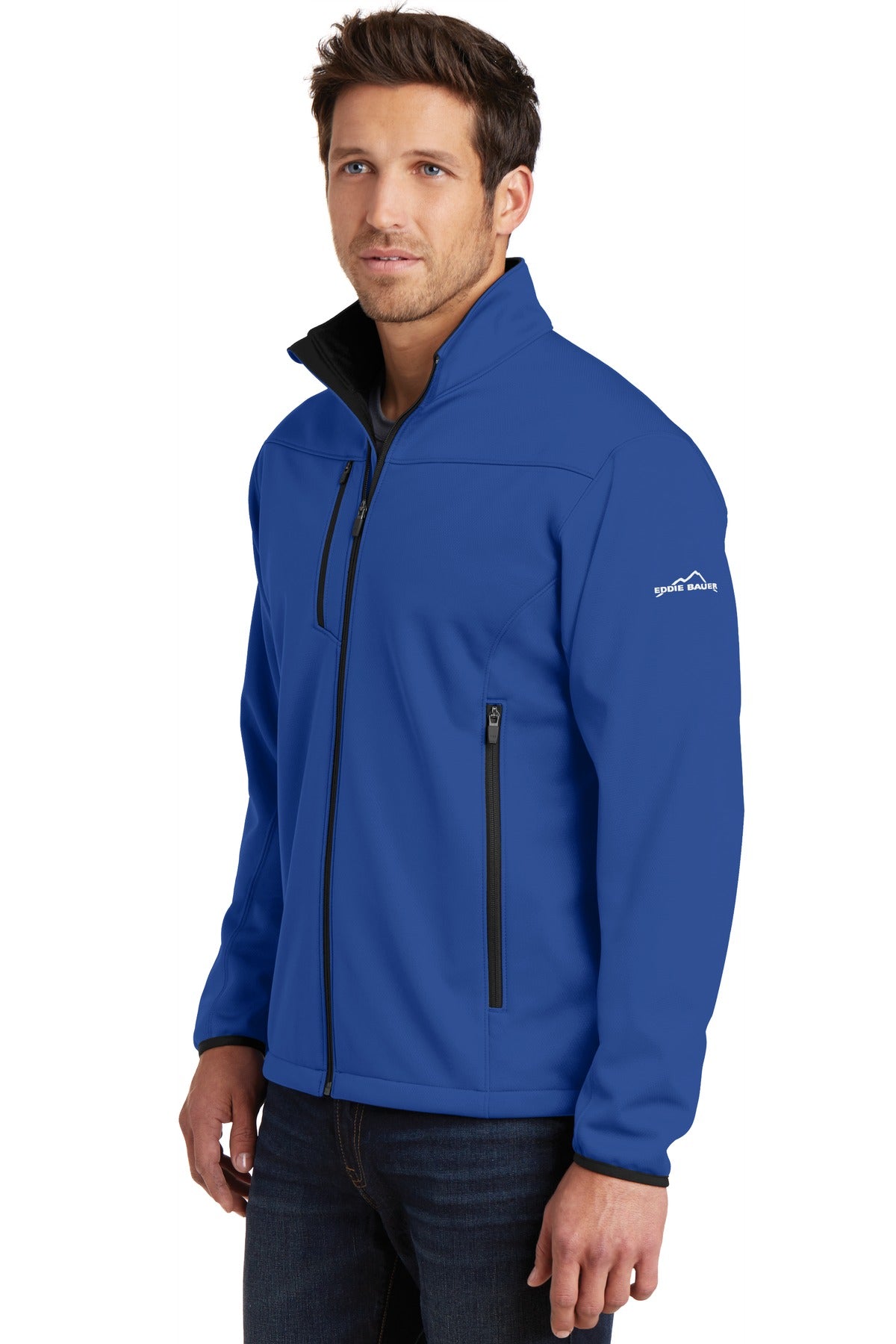 Cobalt Blue Eddie Bauer Weather-Resist Soft Shell Jacket. EB538